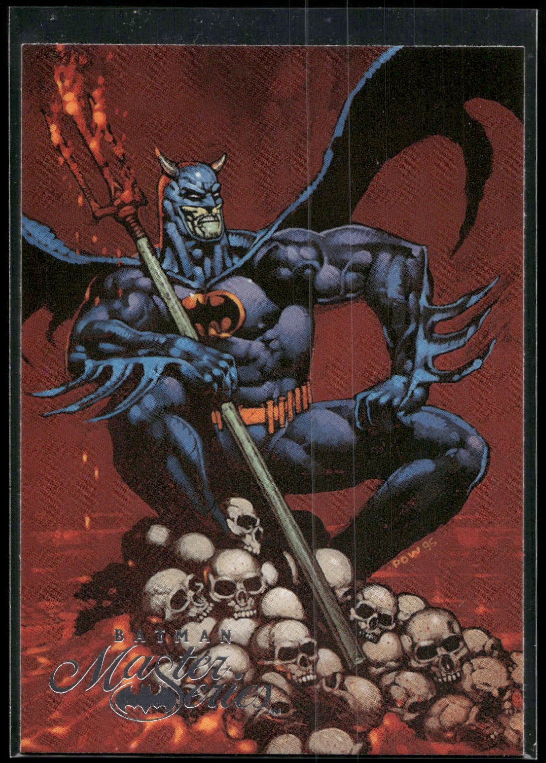 1996 SkyBox Batman Master Series #58 Did the Demon do it?