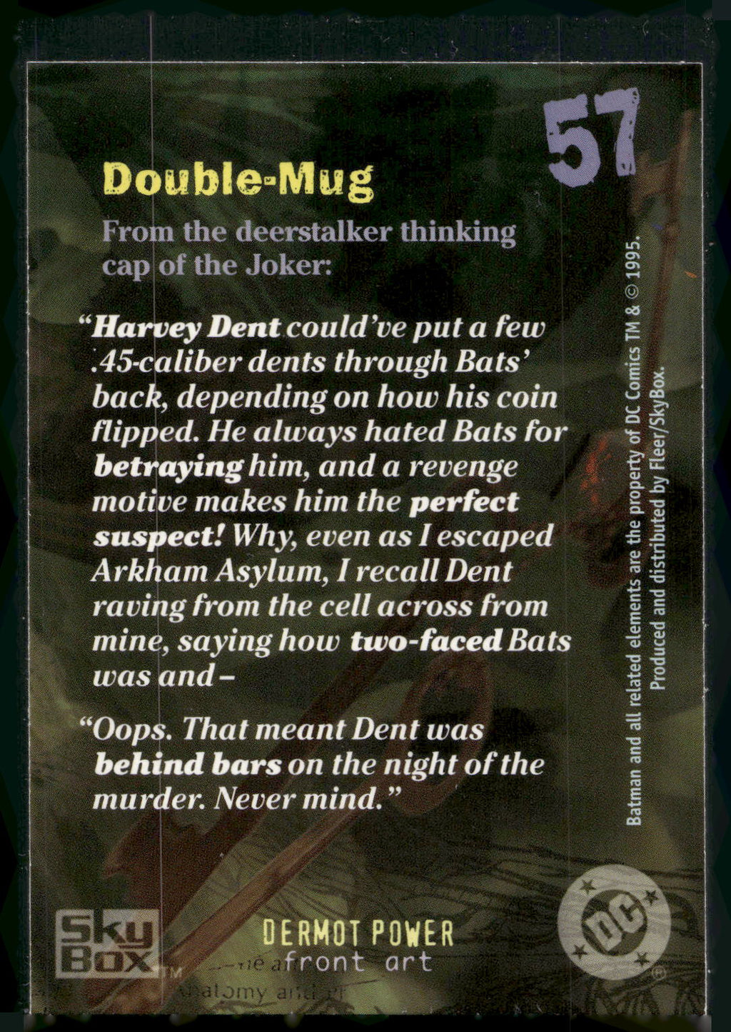 1996 SkyBox Batman Master Series #57 Double-Mug