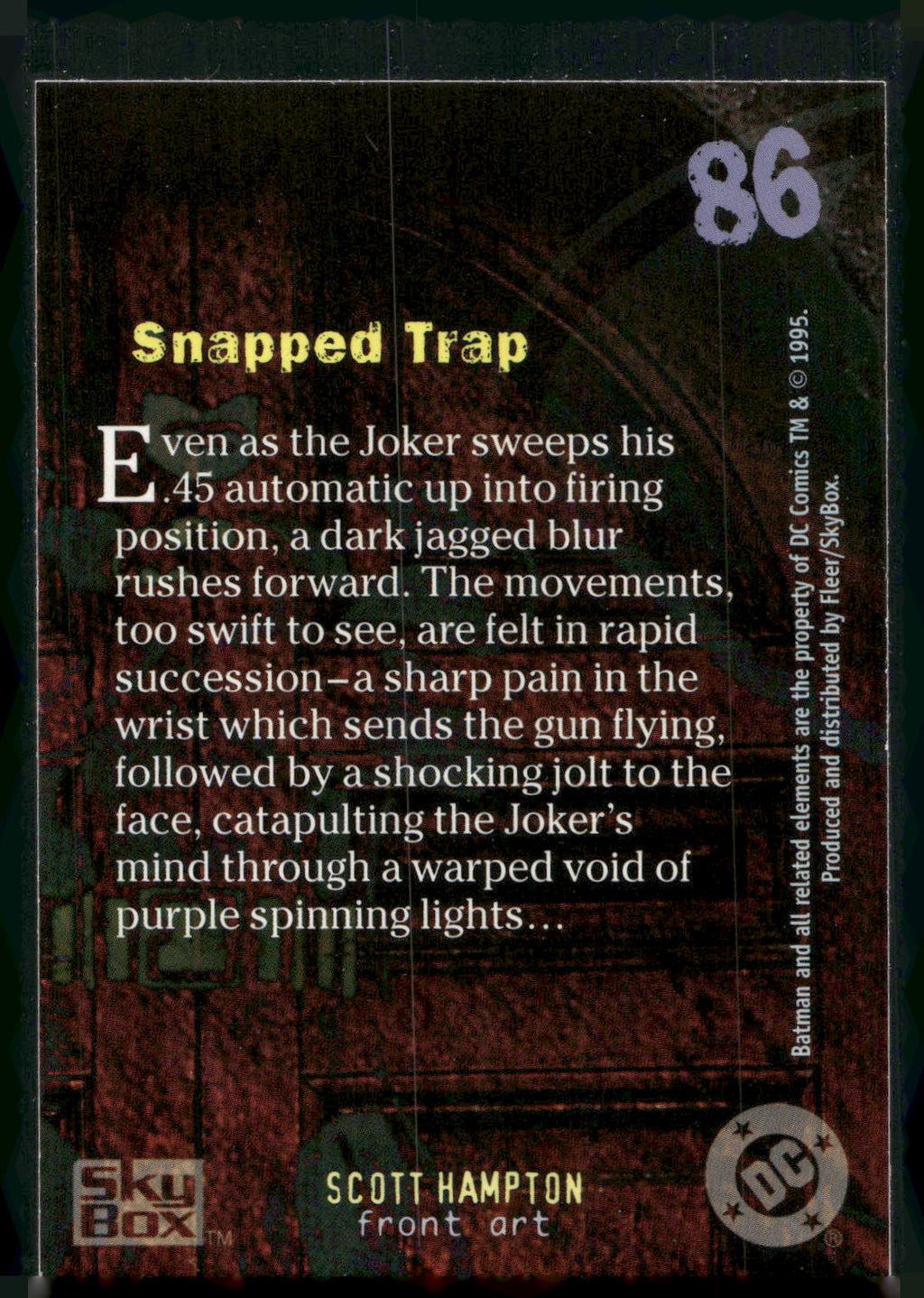1996 SkyBox Batman Master Series #86 Snapped Trap