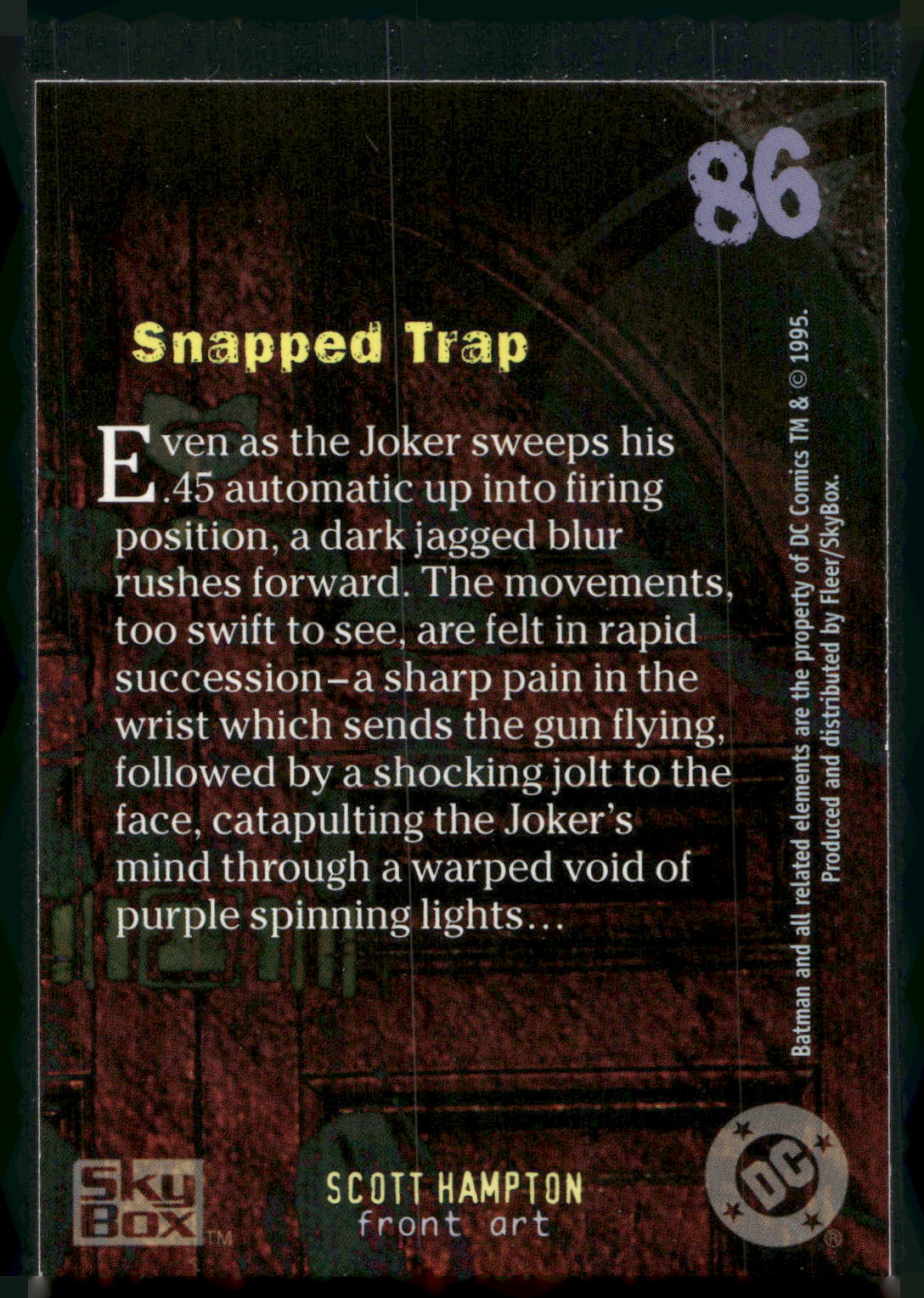 1996 SkyBox Batman Master Series #86 Snapped Trap