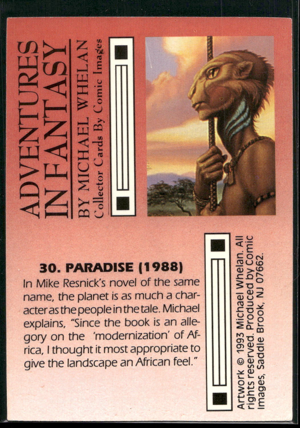 1993 Comic Images Michael Whelan Adventures in Fantasy #30 Paradise