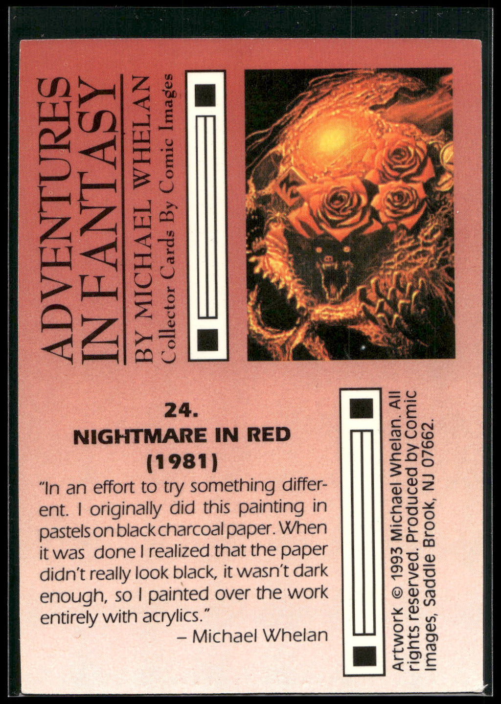 1993 Comic Images Michael Whelan Adventures in Fantasy #24 Nightmare in Red