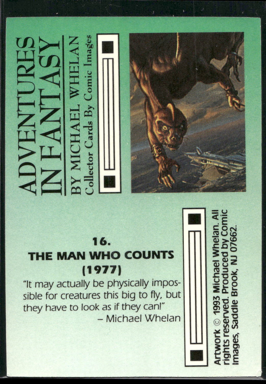 1993 Comic Images Michael Whelan Adventures in Fantasy #16 The Man Who Counts