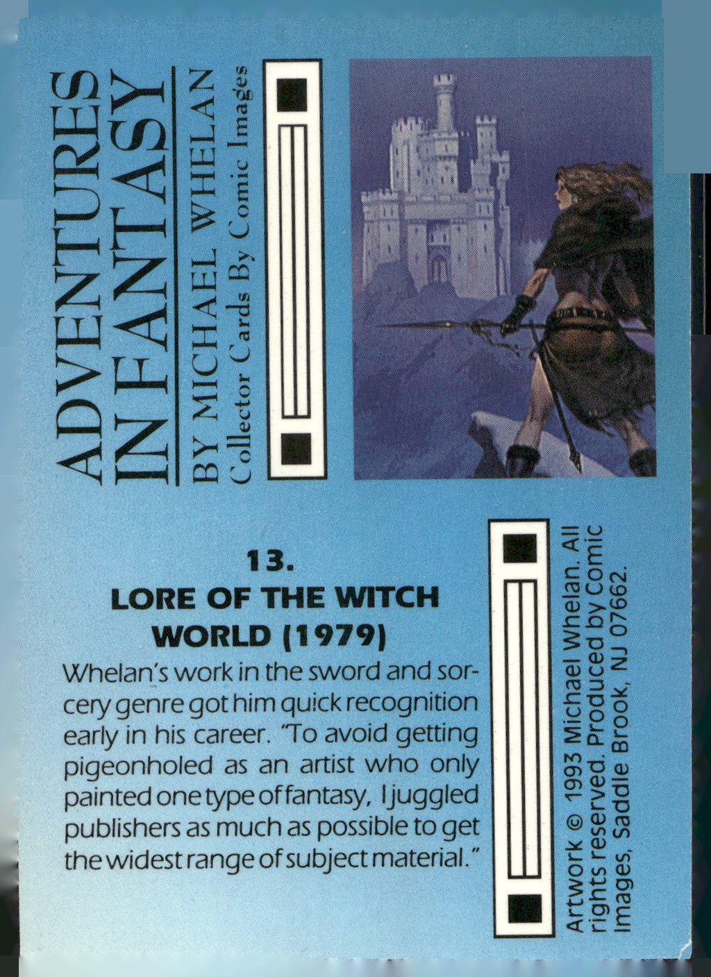 1993 Michael Whelan Adventures in Fantasy #13 Lore of the Witch World