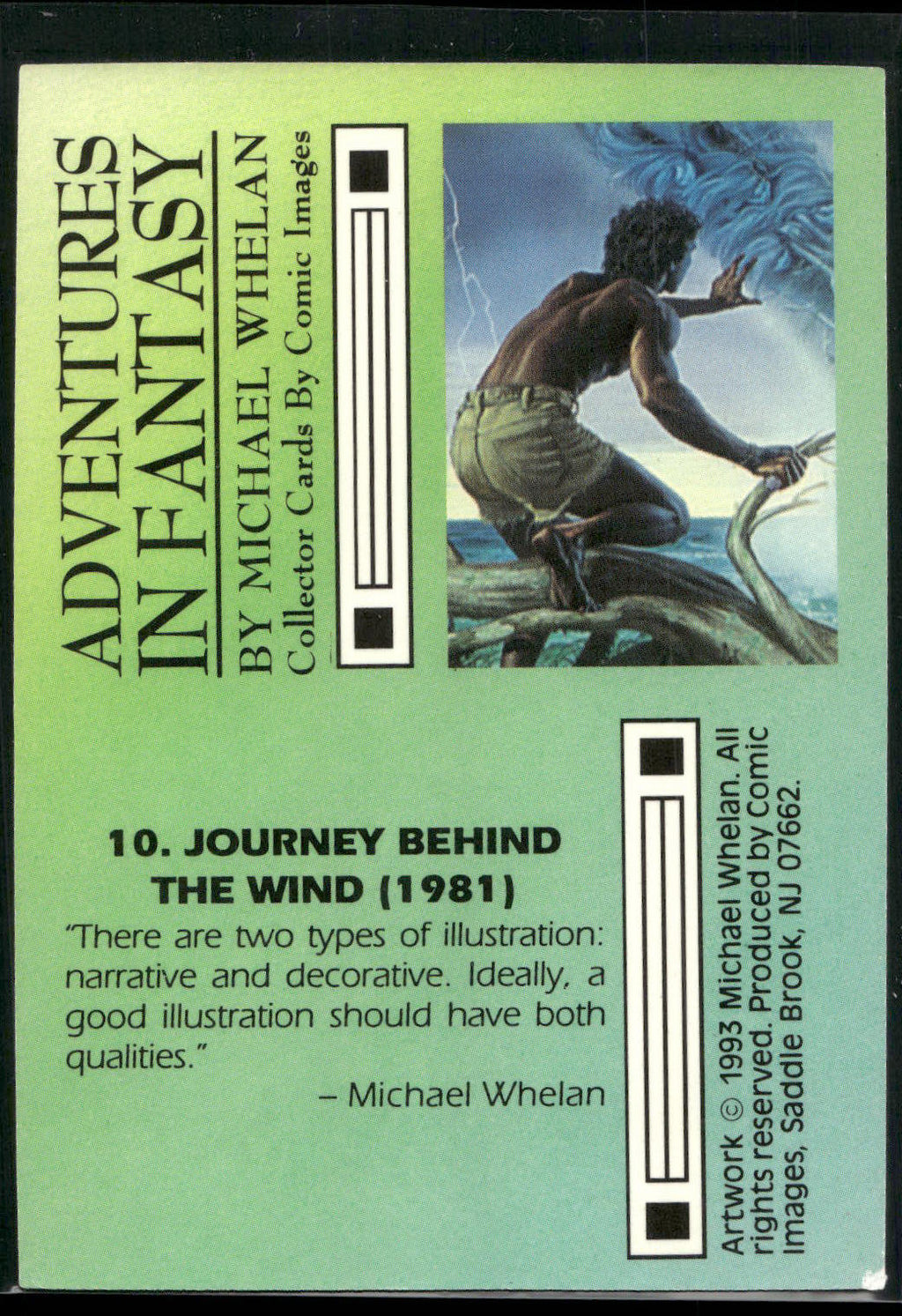 1993 Michael Whelan Adventures in Fantasy #10 Journey Behind the Wind