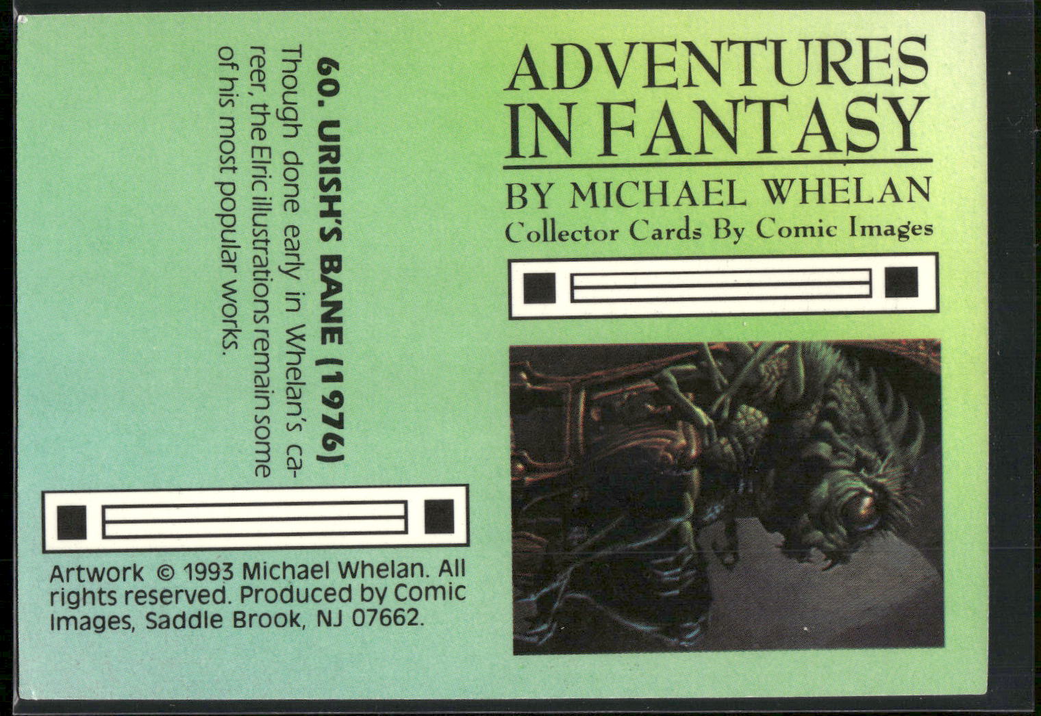 1993 Comic Images Michael Whelan Adventures in Fantasy #60 Urish's Bane