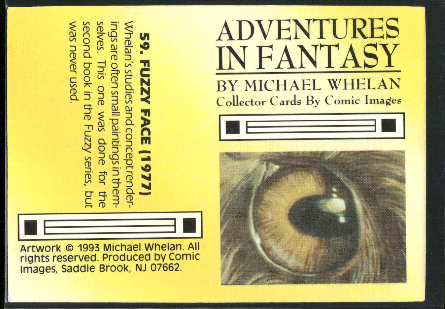 1993 Comic Images Michael Whelan Adventures in Fantasy #59 Fuzzy Face