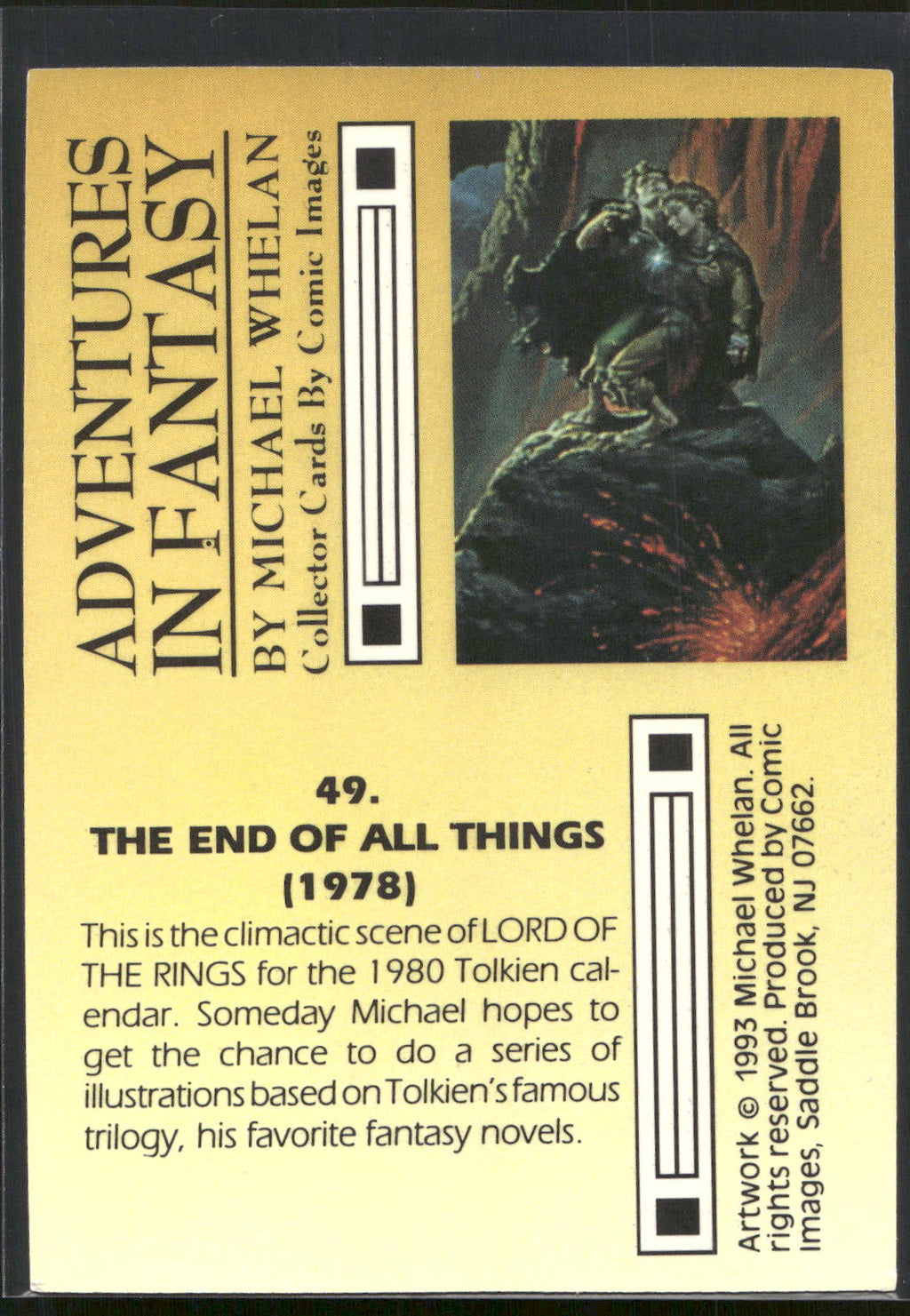 1993 Comic Images Michael Whelan Adventures in Fantasy #49 The End of All Things