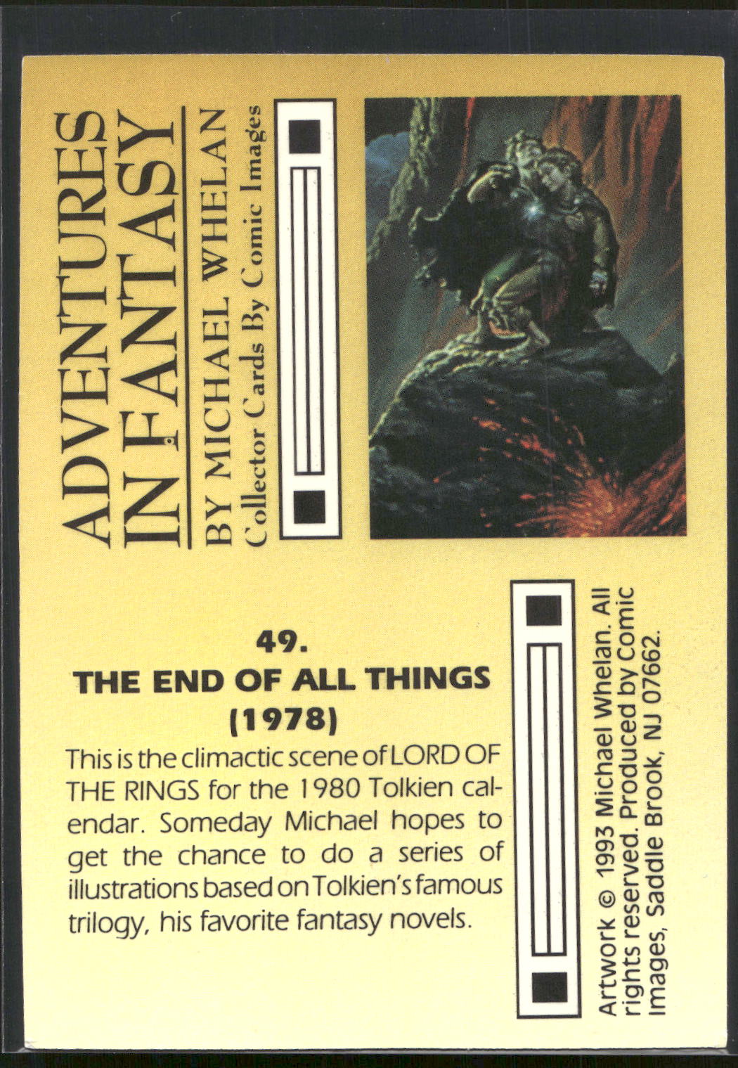1993 Comic Images Michael Whelan Adventures in Fantasy #49 The End of All Things