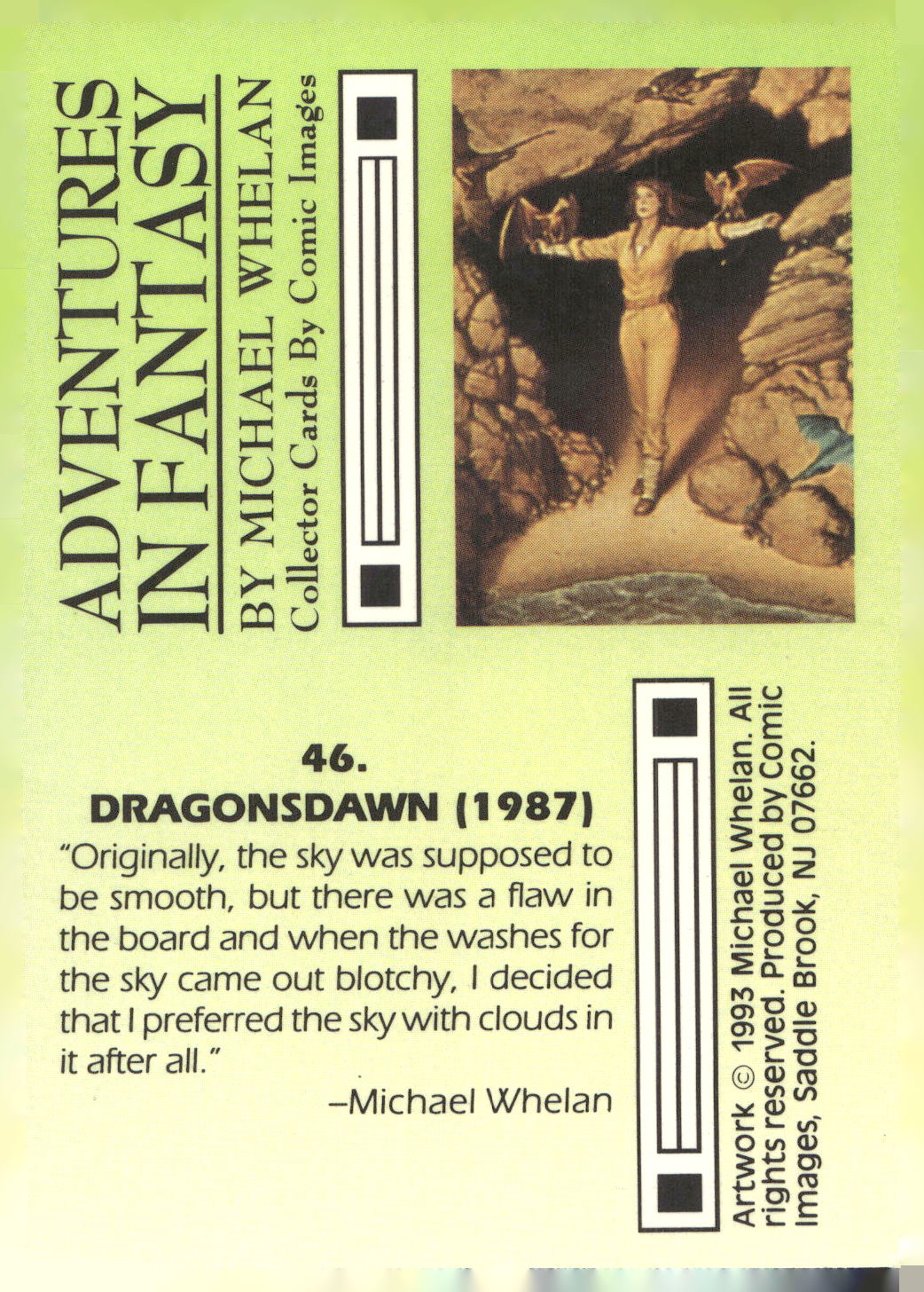 1993 Comic Images Michael Whelan Adventures in Fantasy #46 Dragonsdawn