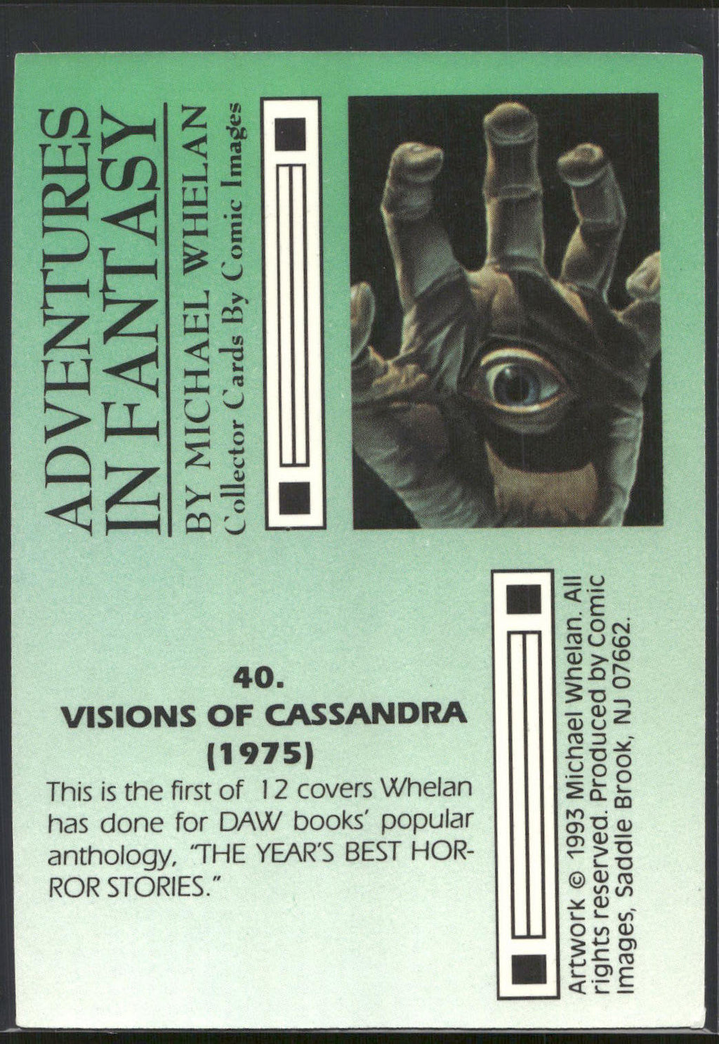 1993 Comic Images Michael Whelan Adventures in Fantasy #40 Visions of Cassandra