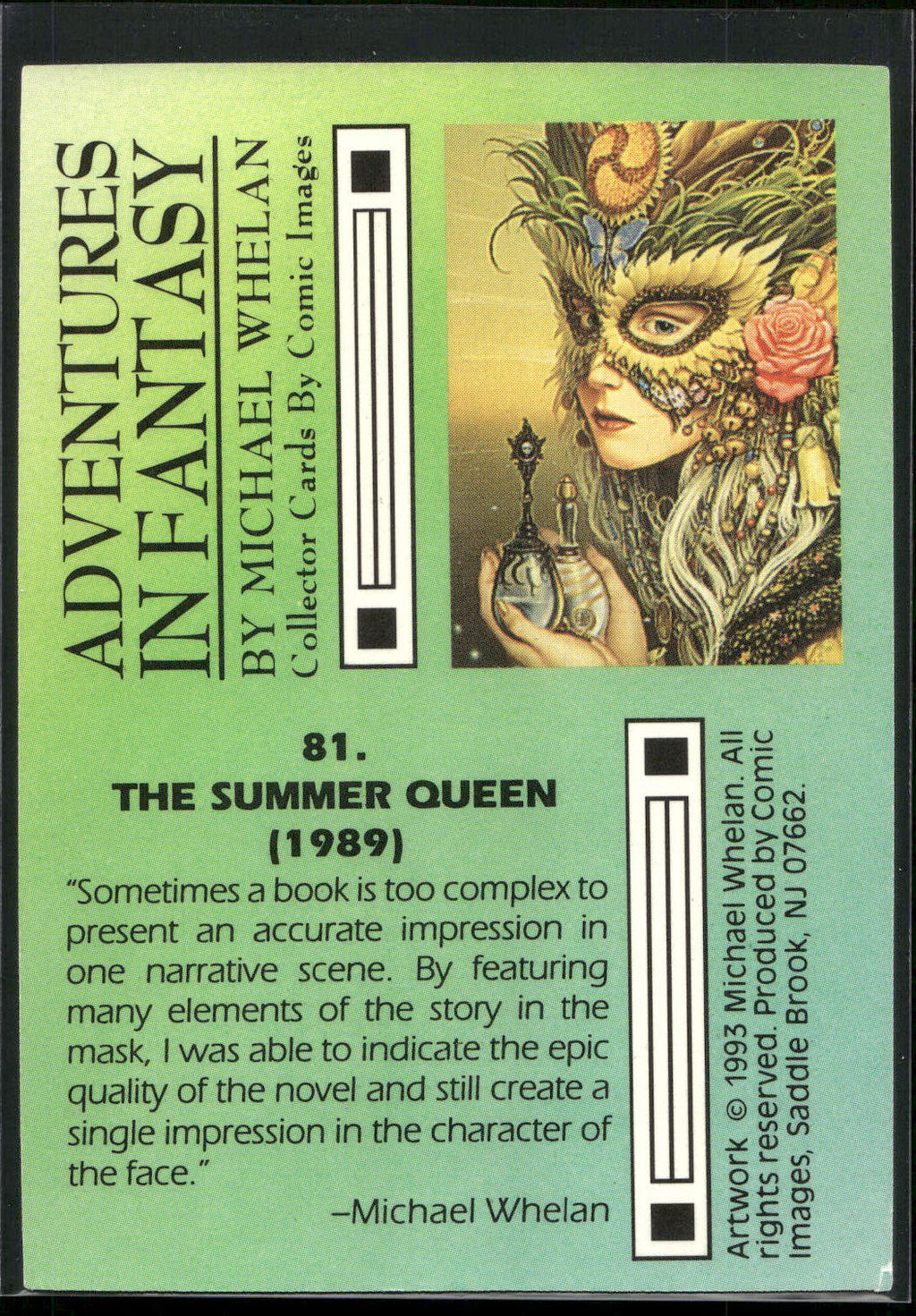 1993 Comic Images Michael Whelan Adventures in Fantasy #81 The Summer Queen