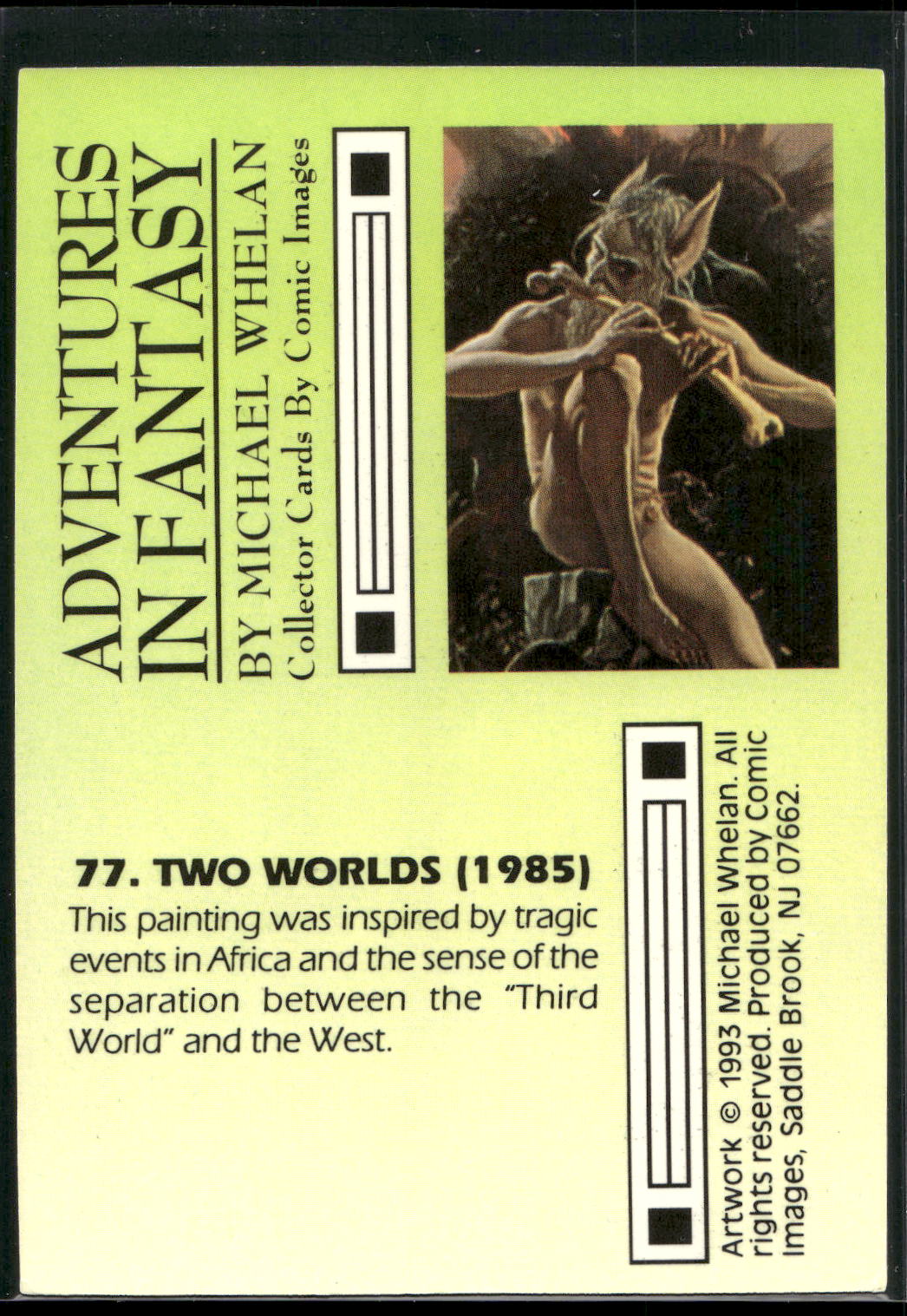 1993 Comic Images Michael Whelan Adventures in Fantasy #77 Two Worlds