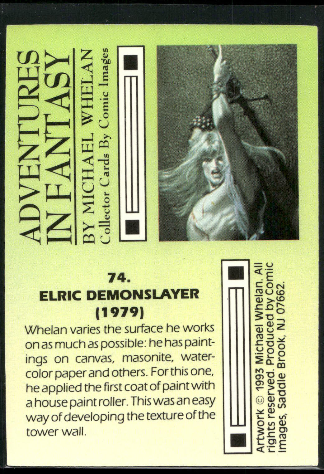 1993 Comic Images Michael Whelan Adventures in Fantasy #74 Elric Demonslayer