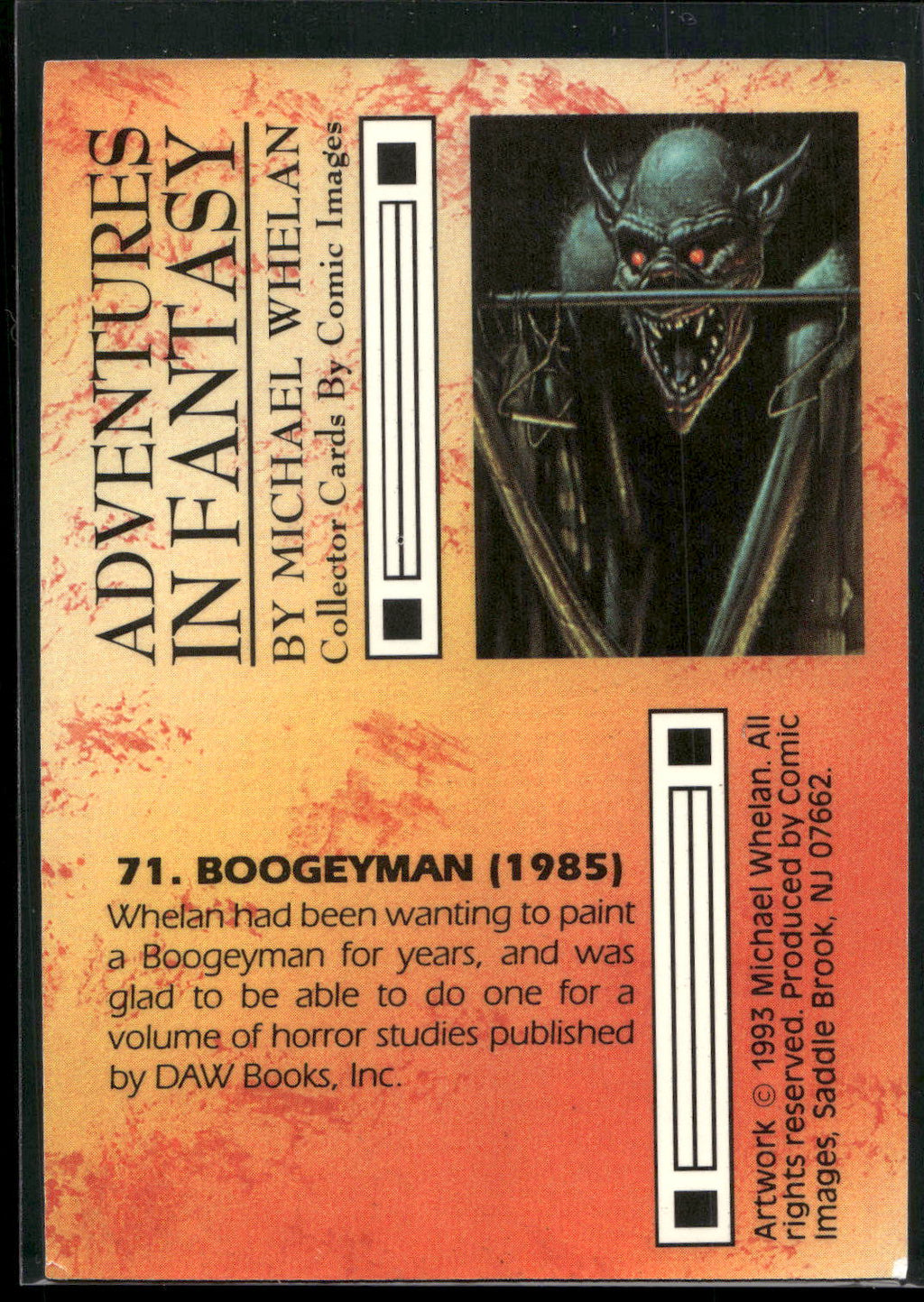 1993 Comic Images Michael Whelan Adventures in Fantasy #71 Boogeyman