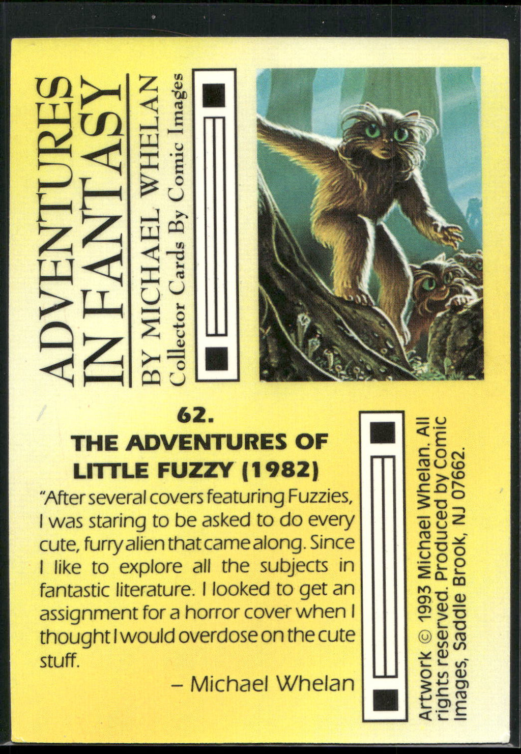 1993 Michael Whelan Adventures in Fantasy #62 The Adventure of Little Fuzzy