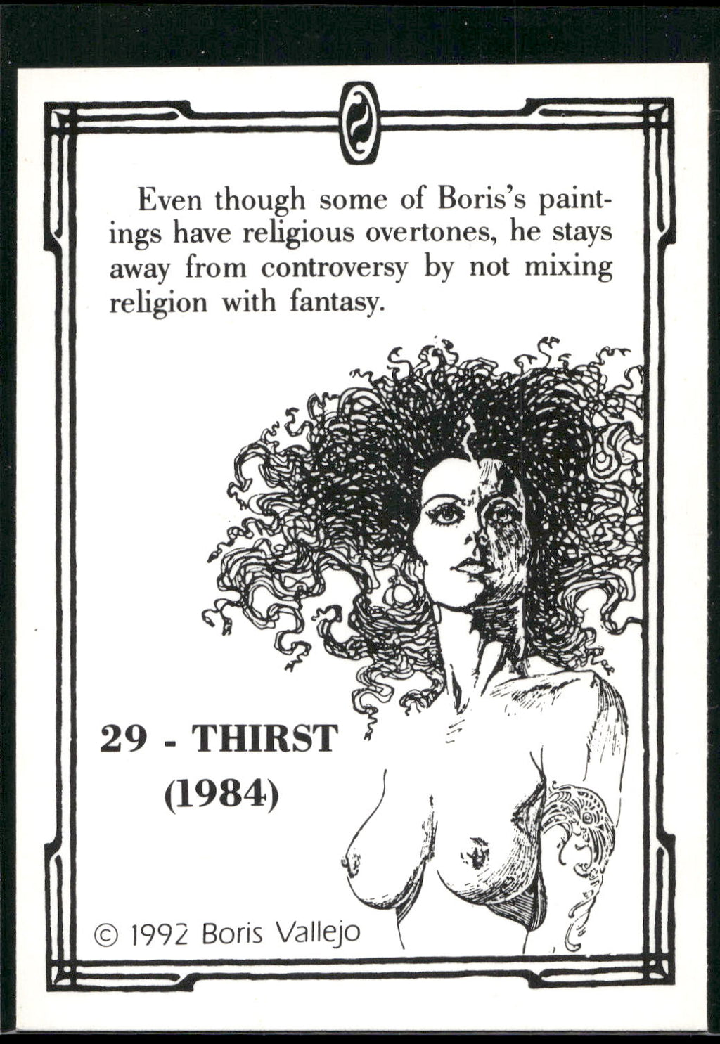 1992 Comic Images Boris Series 2: The Fantasy Continues #29 Thirst