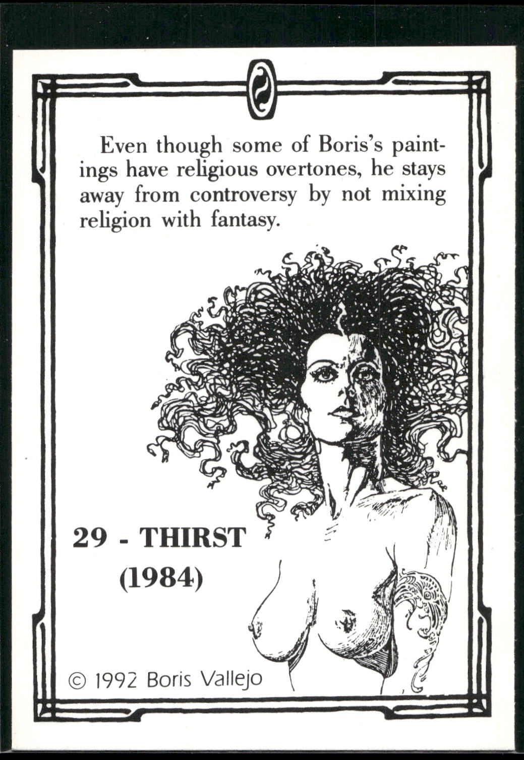 1992 Comic Images Boris Series 2: The Fantasy Continues #29 Thirst
