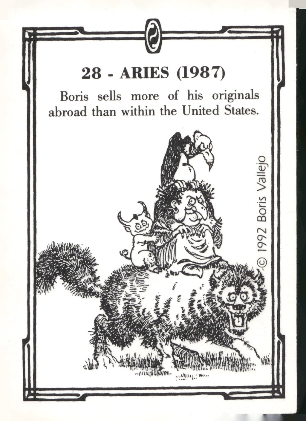 1992 Comic Images Boris Series 2: The Fantasy Continues #28 Aries