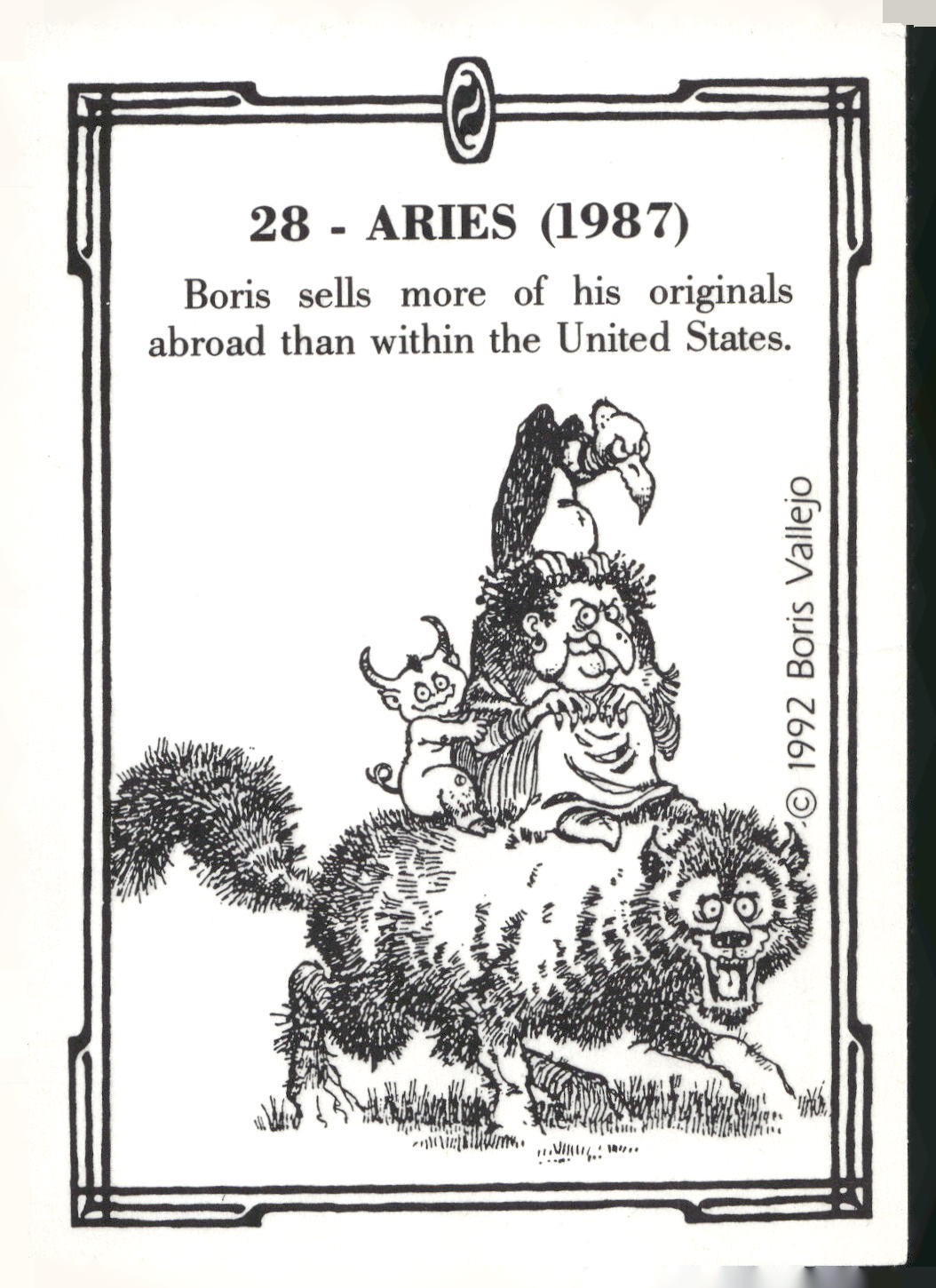 1992 Comic Images Boris Series 2: The Fantasy Continues #28 Aries