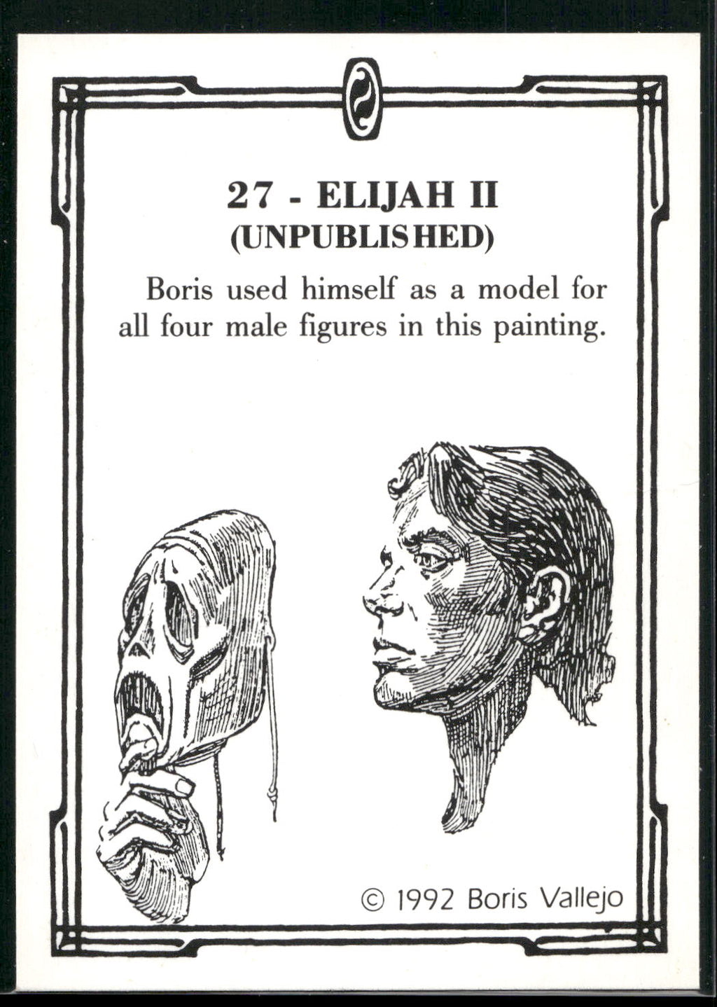 1992 Comic Images Boris Series 2: The Fantasy Continues #27 Elijah