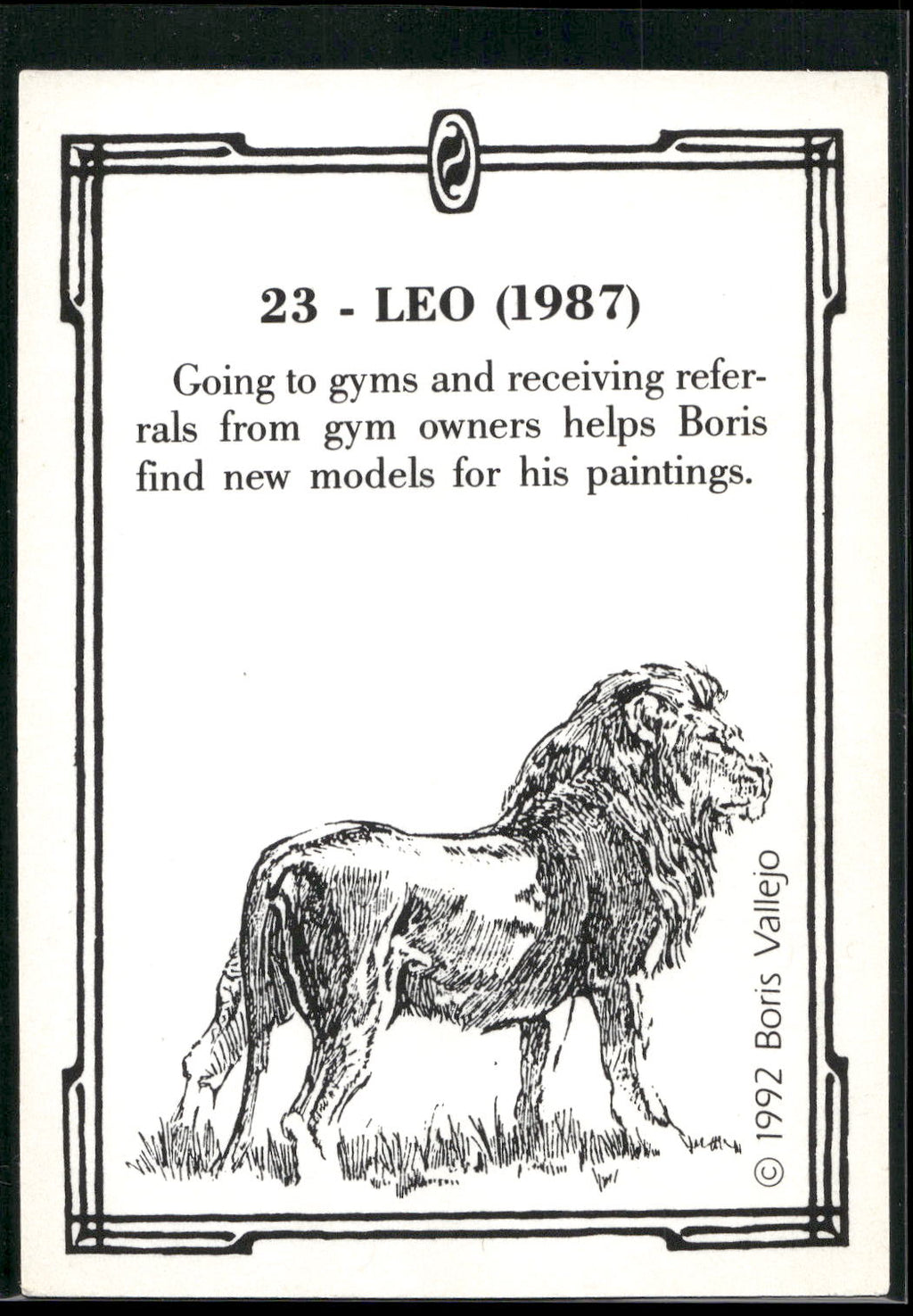 1992 Comic Images Boris Series 2: The Fantasy Continues #23 Leo