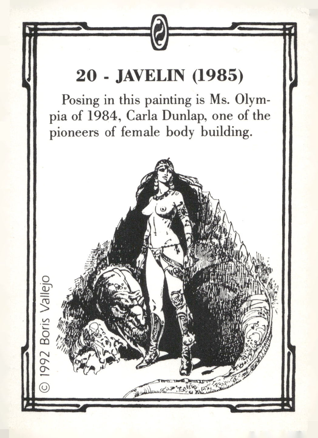 1992 Comic Images Boris Series 2: The Fantasy Continues #20 Javelin