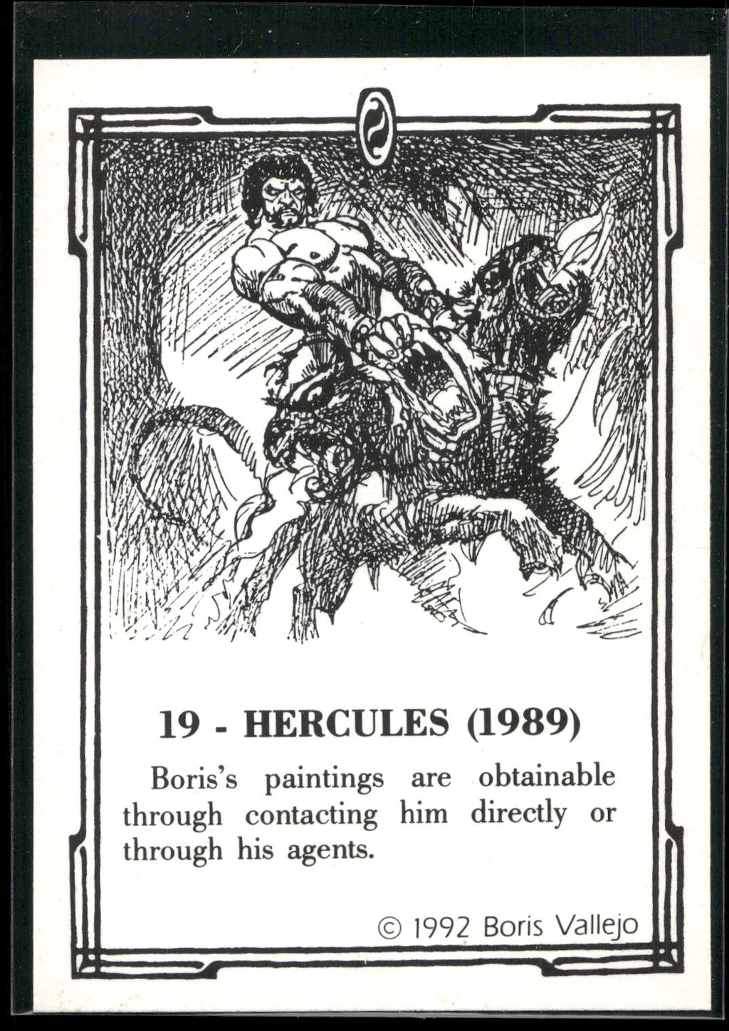 1992 Comic Images Boris Series 2: The Fantasy Continues #19 Hercules