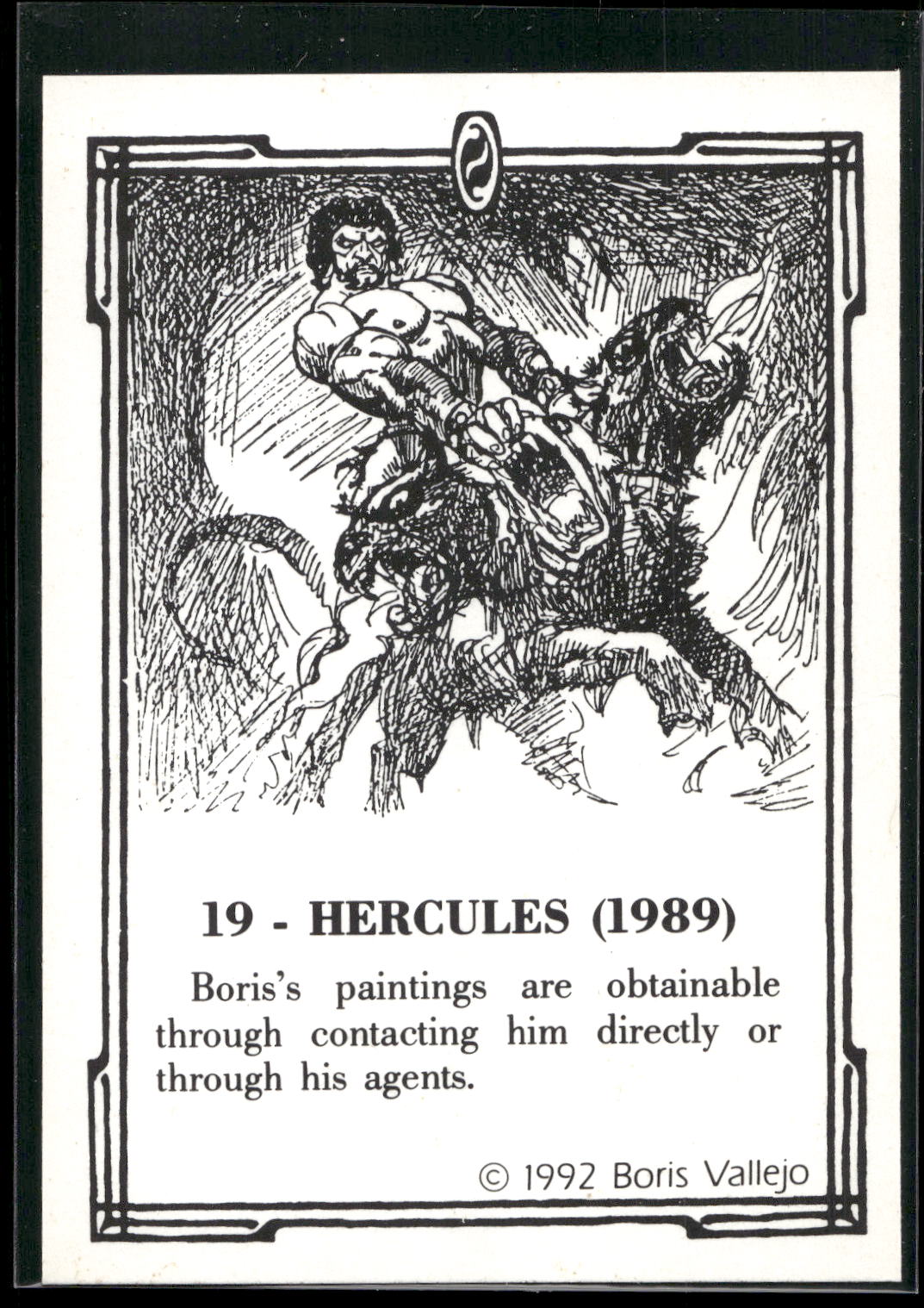 1992 Comic Images Boris Series 2: The Fantasy Continues #19 Hercules