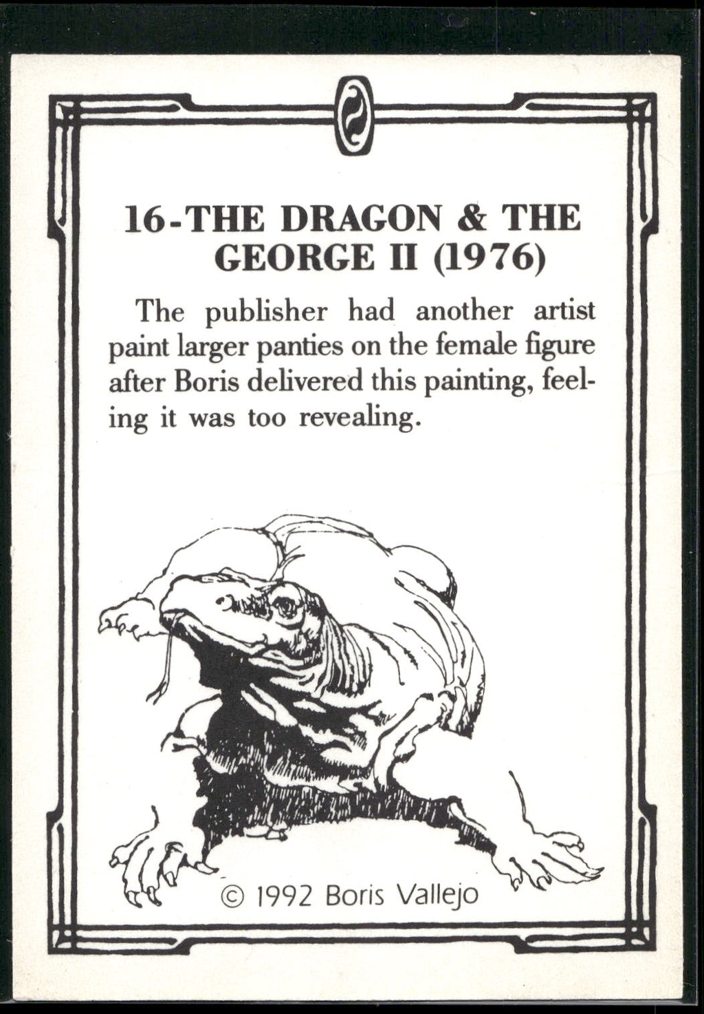1992 Boris Series 2: The Fantasy Continues #16 Dragon and The George II