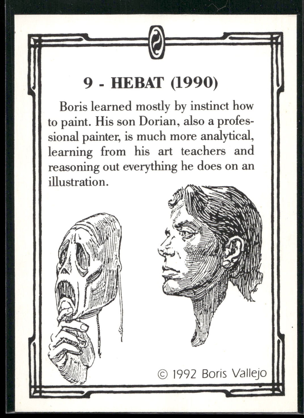1992 Comic Images Boris Series 2: The Fantasy Continues #9 Hebat