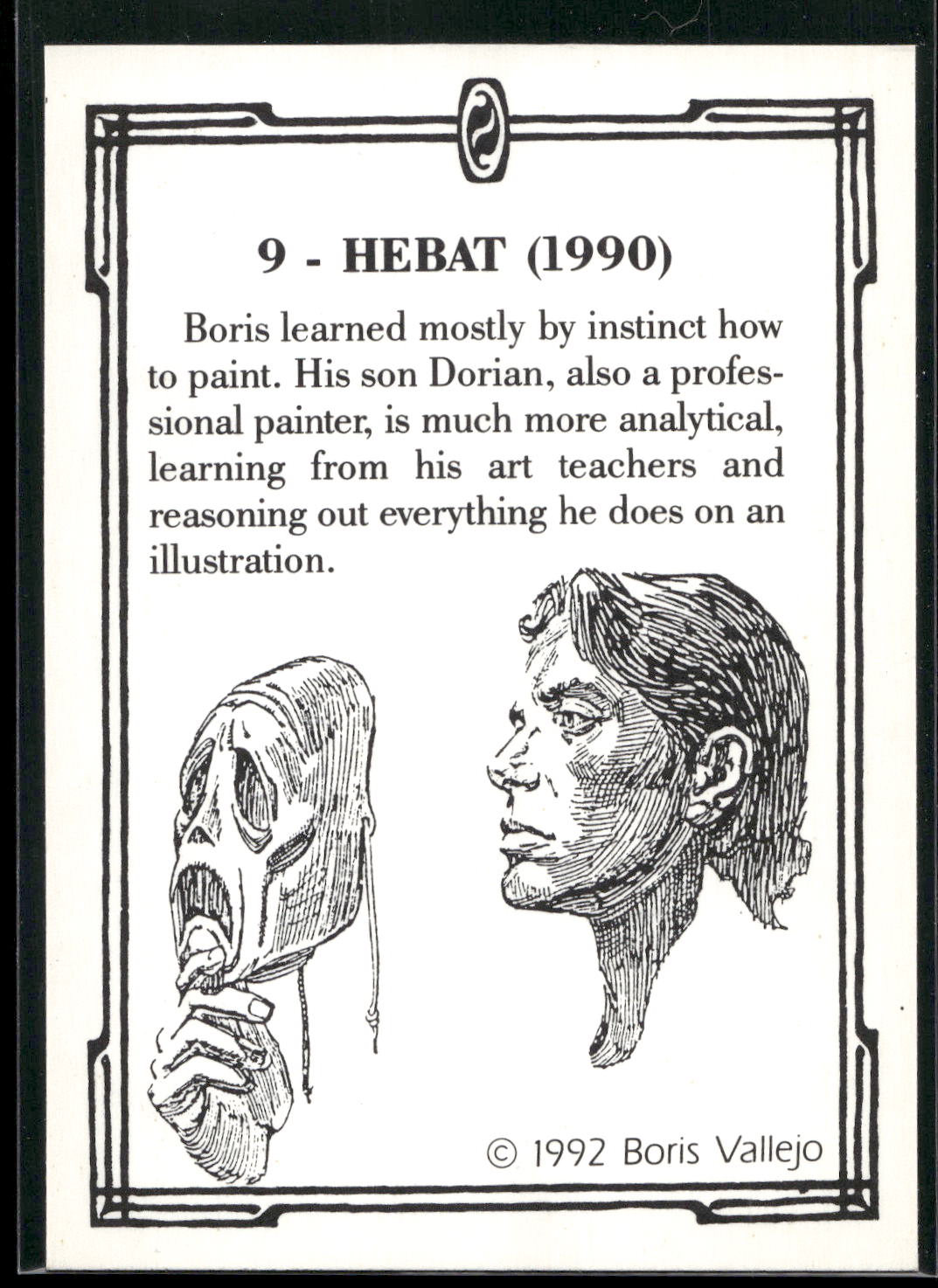 1992 Comic Images Boris Series 2: The Fantasy Continues #9 Hebat