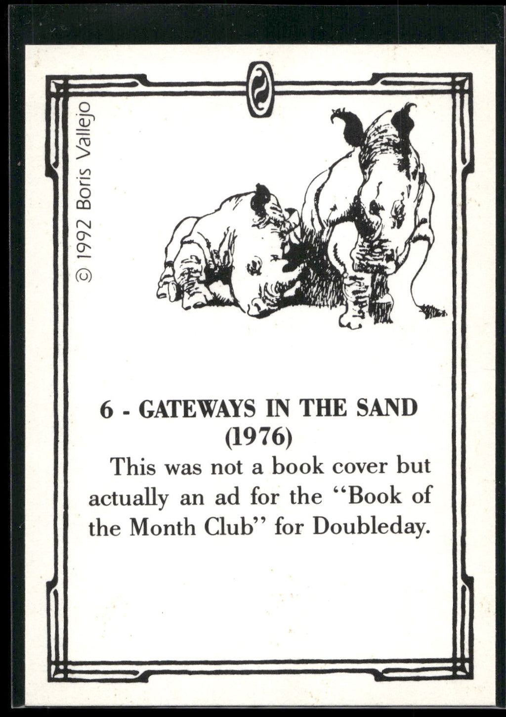 1992 Comic Images Boris Series 2: The Fantasy Continues #6 Gateways in the Sand