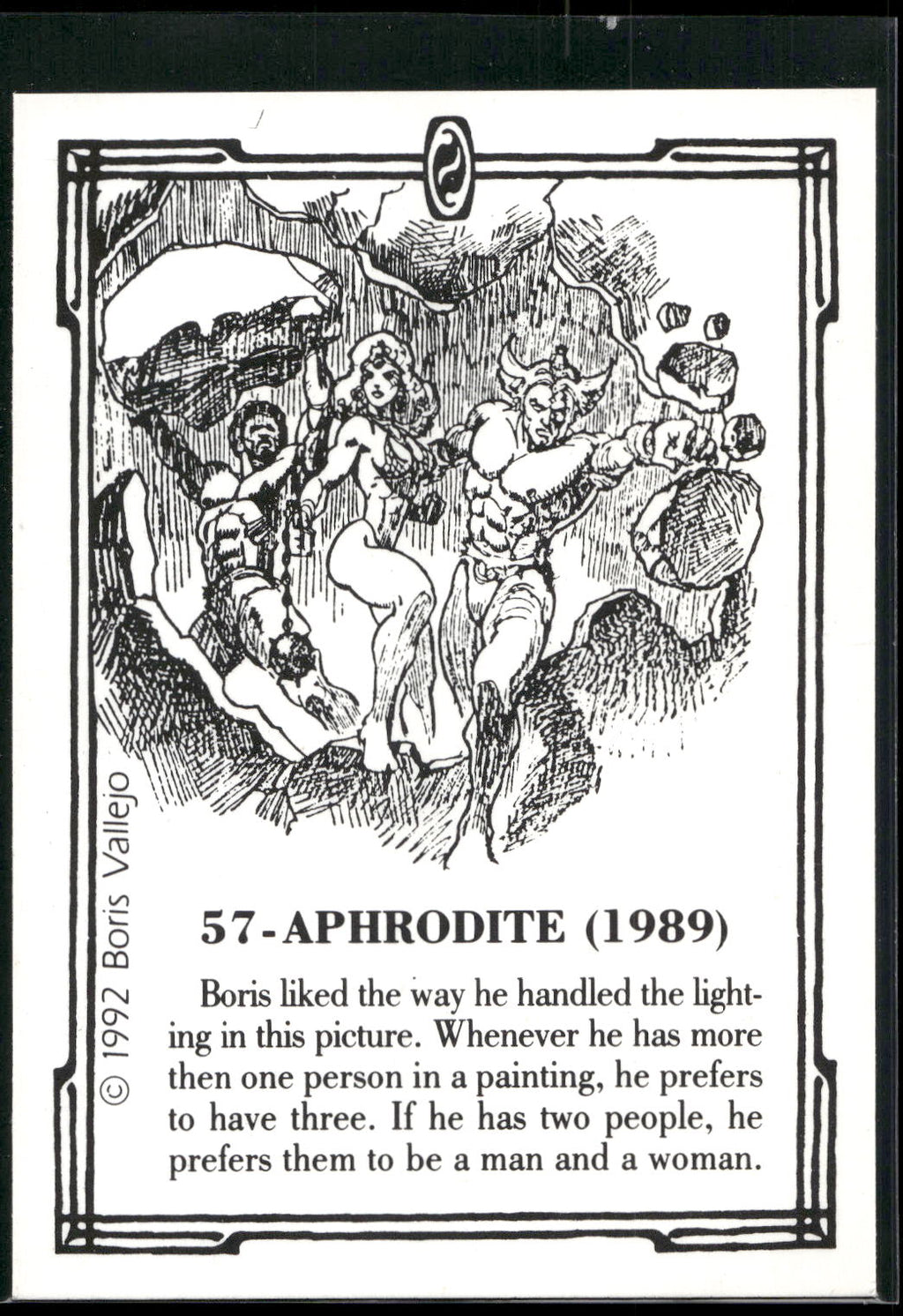 1992 Comic Images Boris Series 2: The Fantasy Continues #57 Aphrodite