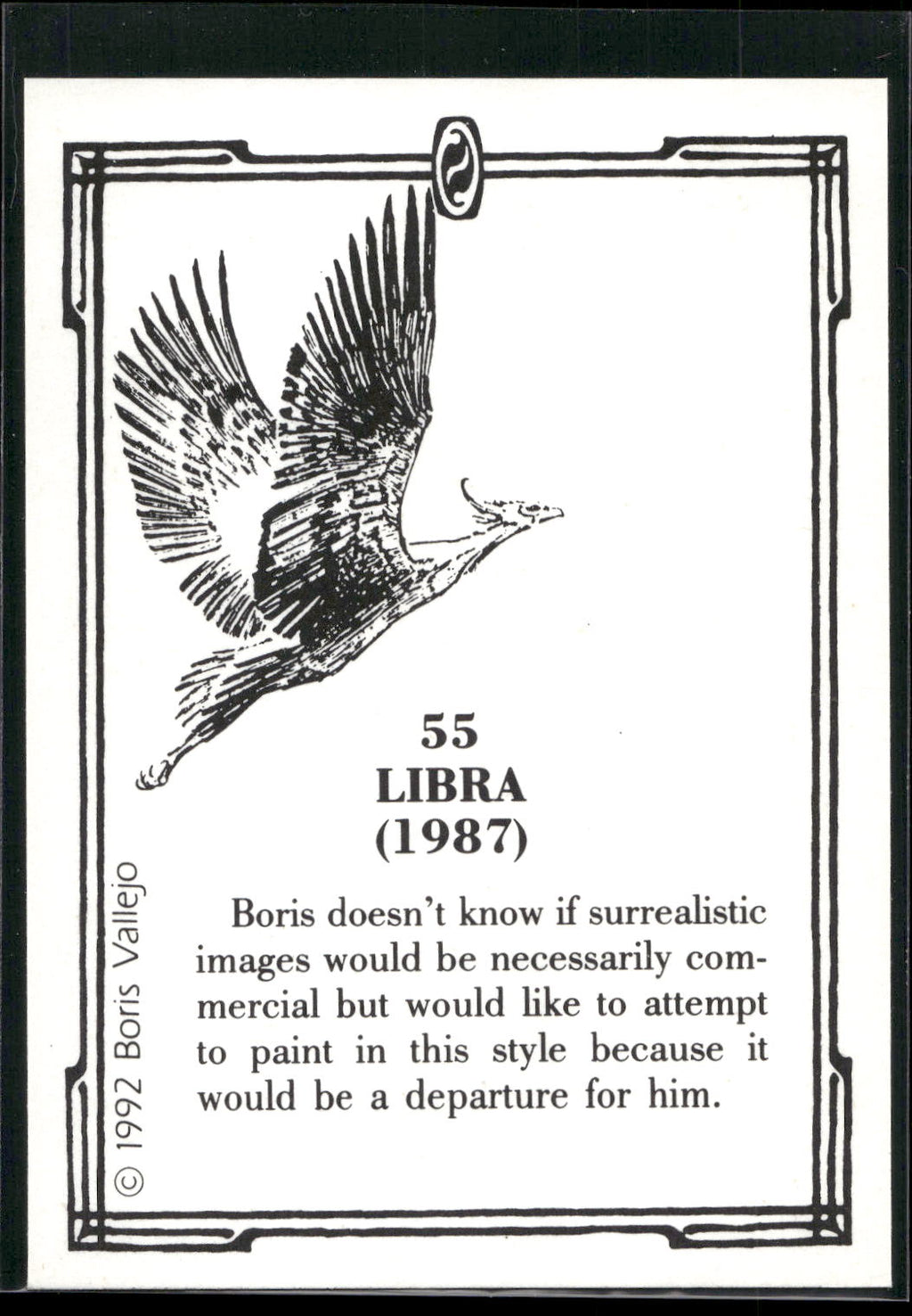 1992 Comic Images Boris Series 2: The Fantasy Continues #55 Libra