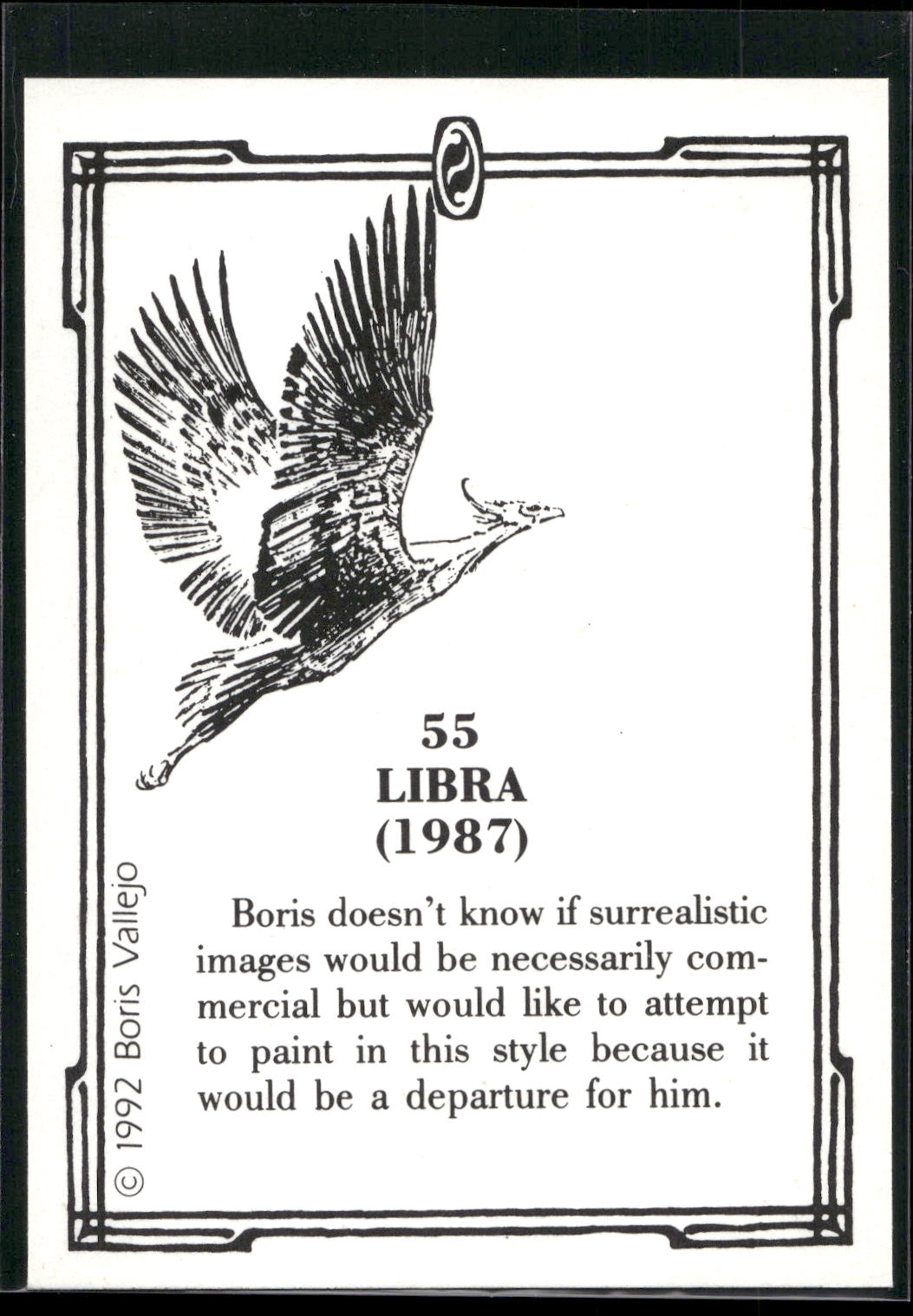 1992 Comic Images Boris Series 2: The Fantasy Continues #55 Libra