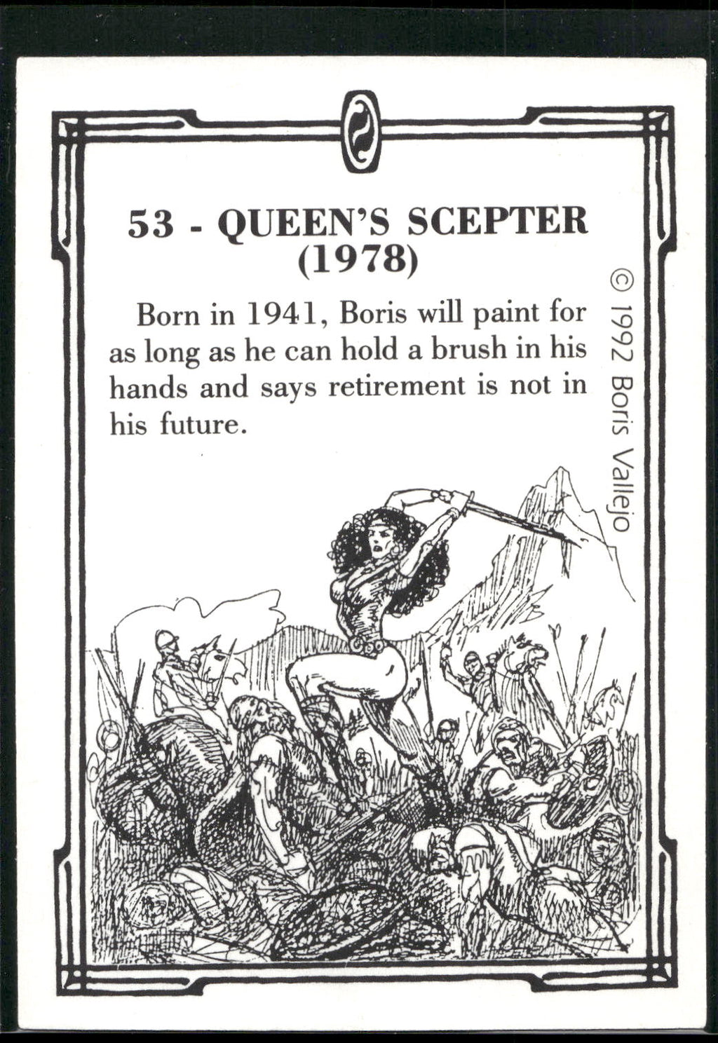 1992 Comic Images Boris Series 2: The Fantasy Continues #53 Queen's Scepter