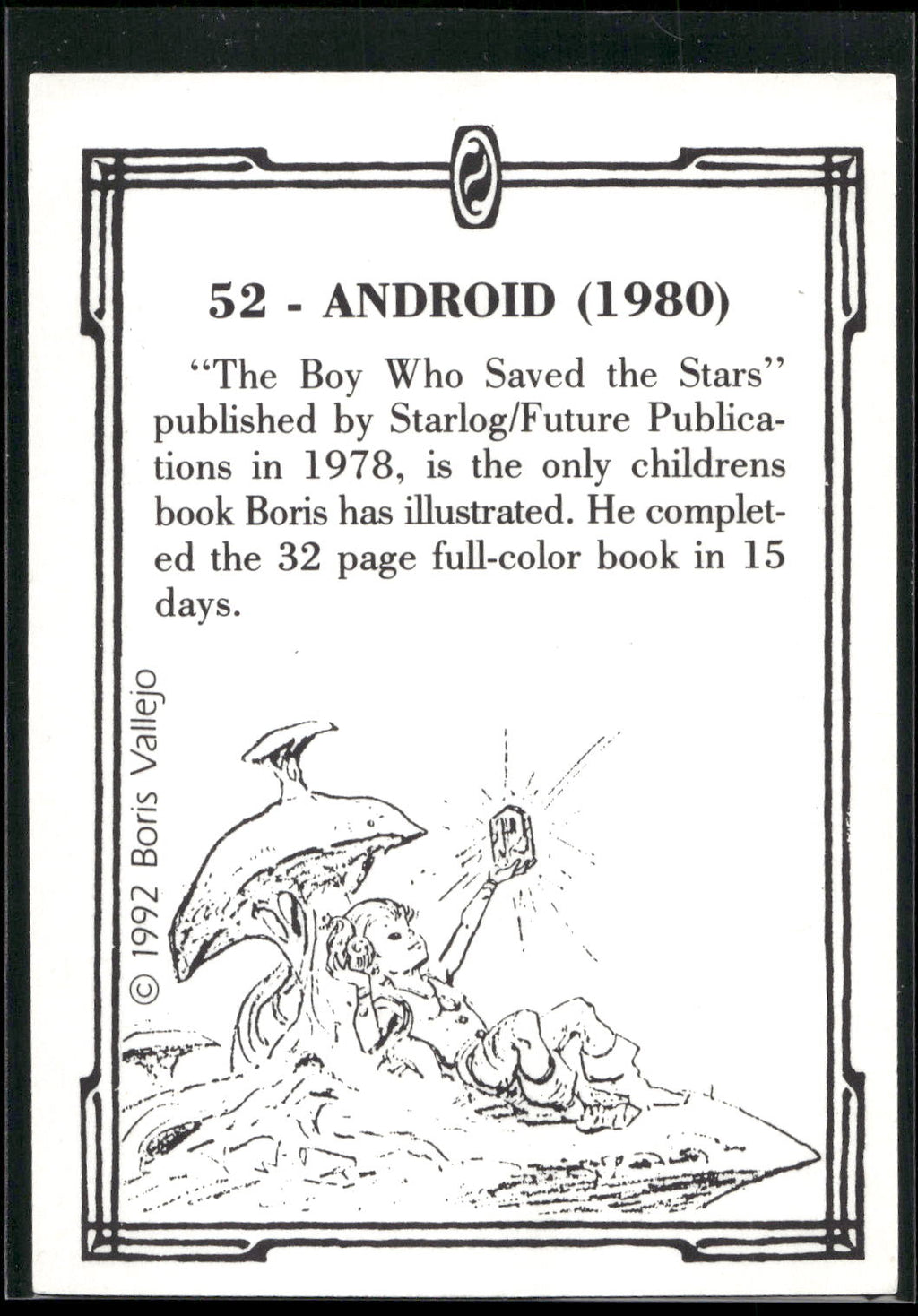 1992 Comic Images Boris Series 2: The Fantasy Continues #52 Android