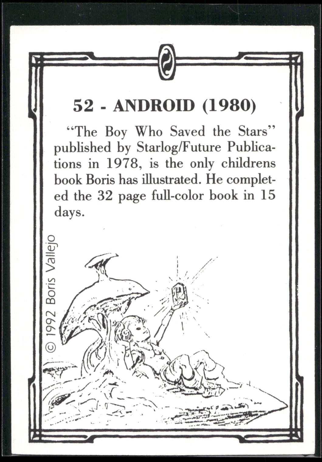 1992 Comic Images Boris Series 2: The Fantasy Continues #52 Android