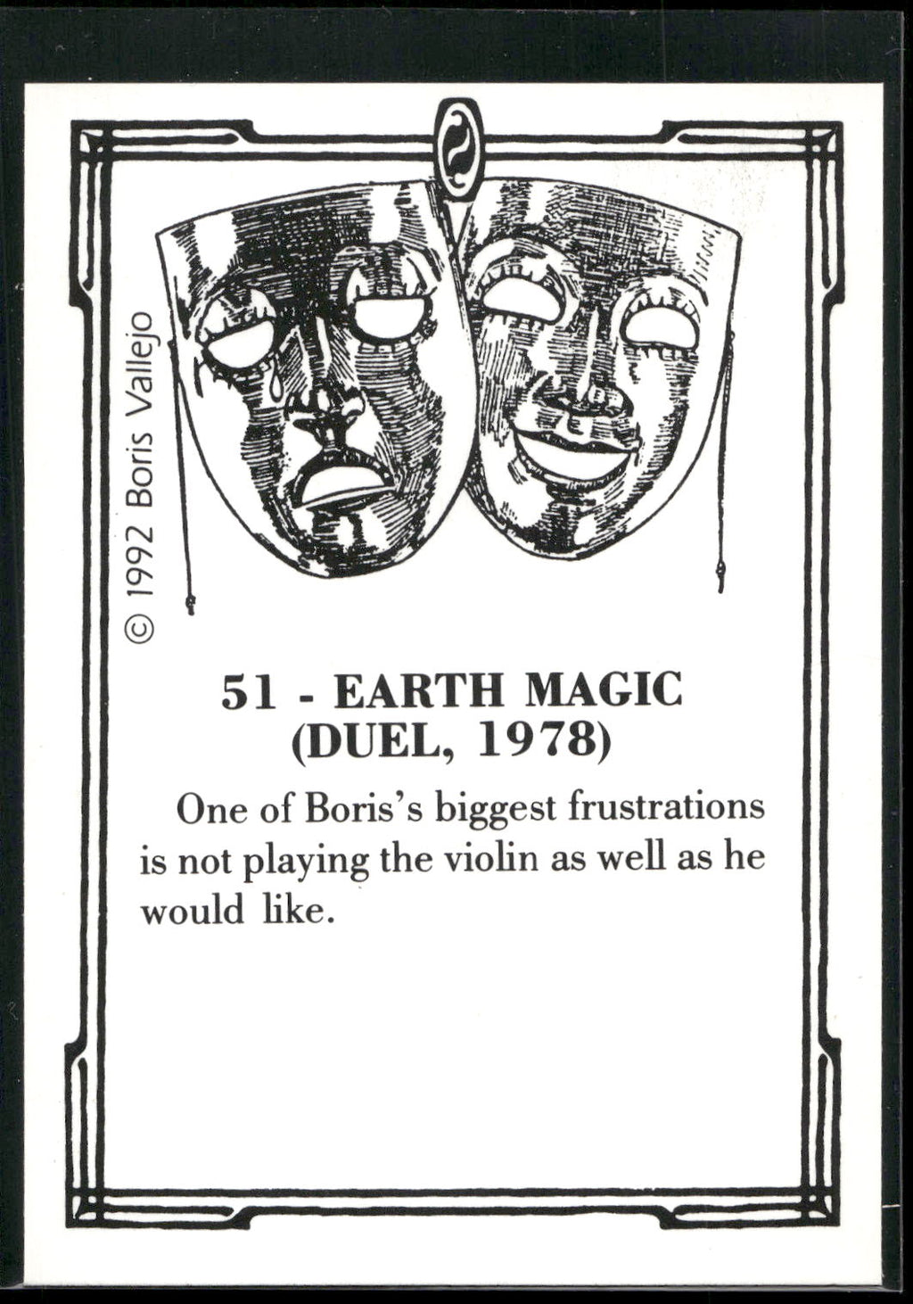 1992 Comic Images Boris Series 2: The Fantasy Continues #51 Earth Magic