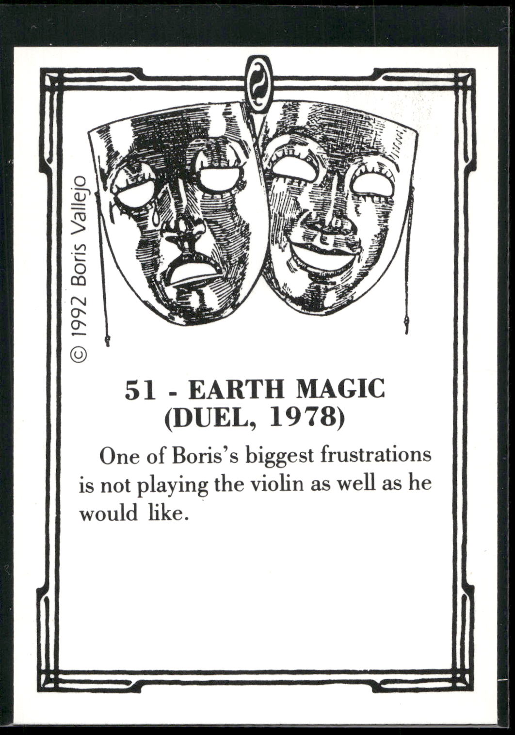 1992 Comic Images Boris Series 2: The Fantasy Continues #51 Earth Magic