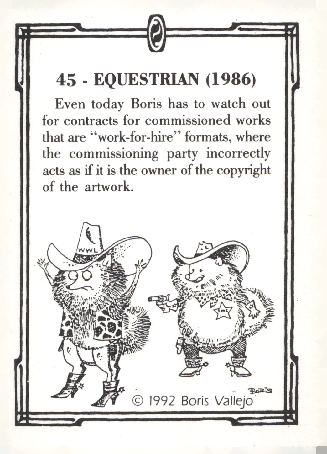 1992 Comic Images Boris Series 2: The Fantasy Continues #45 Equestrian
