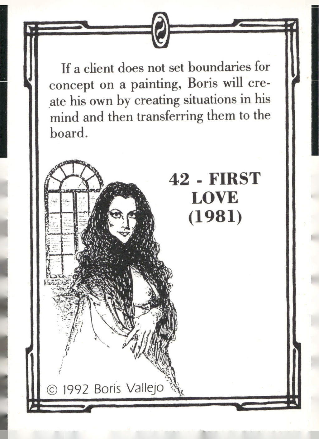 1992 Comic Images Boris Series 2: The Fantasy Continues #42 First Love