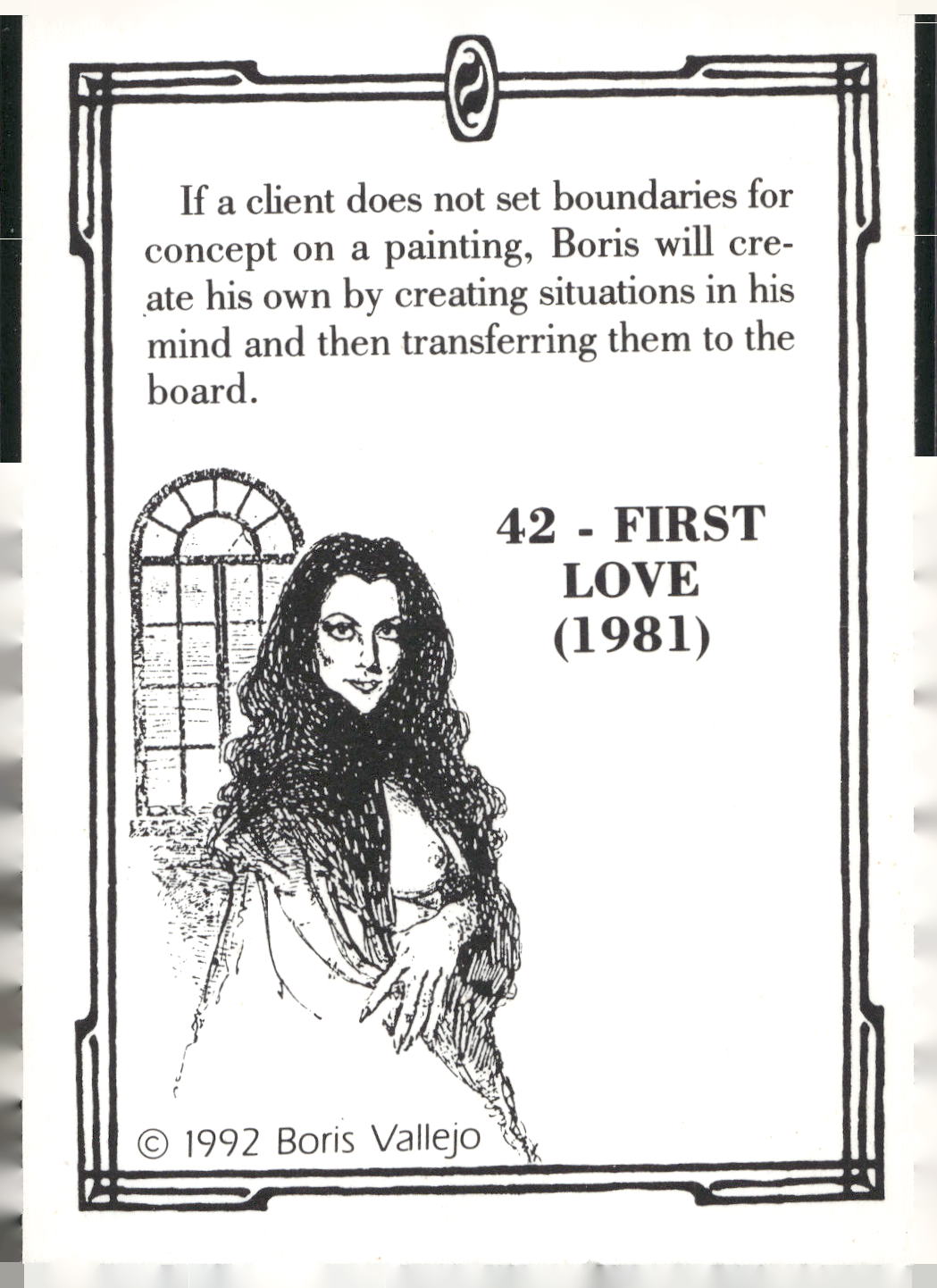 1992 Comic Images Boris Series 2: The Fantasy Continues #42 First Love