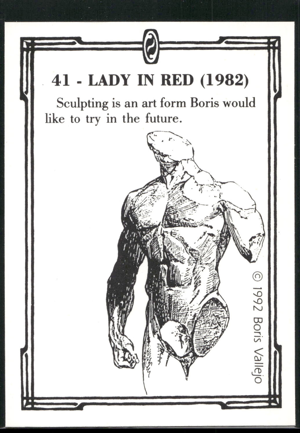 1992 Comic Images Boris Series 2: The Fantasy Continues #41 Lady in Red