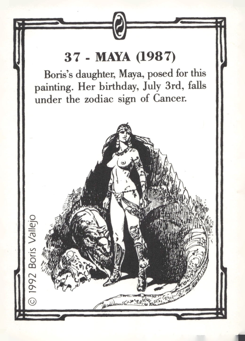 1992 Comic Images Boris Series 2: The Fantasy Continues #37 Maya