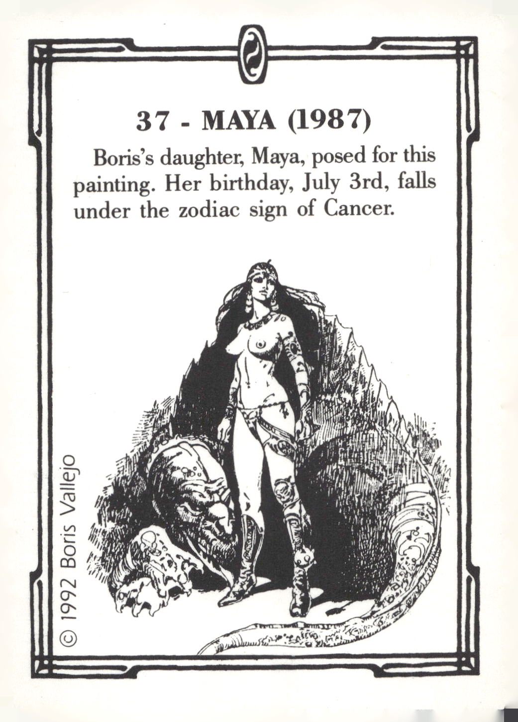 1992 Comic Images Boris Series 2: The Fantasy Continues #37 Maya
