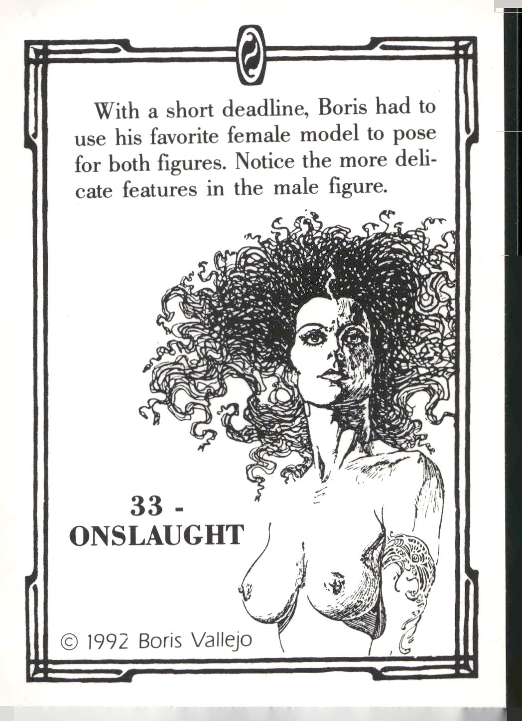 1992 Comic Images Boris Series 2: The Fantasy Continues #33 Onslaught