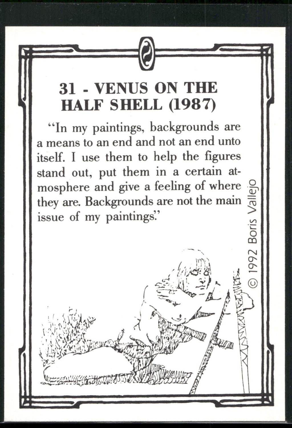 1992 Boris Series 2: The Fantasy Continues #31 Venus on the Half Shell