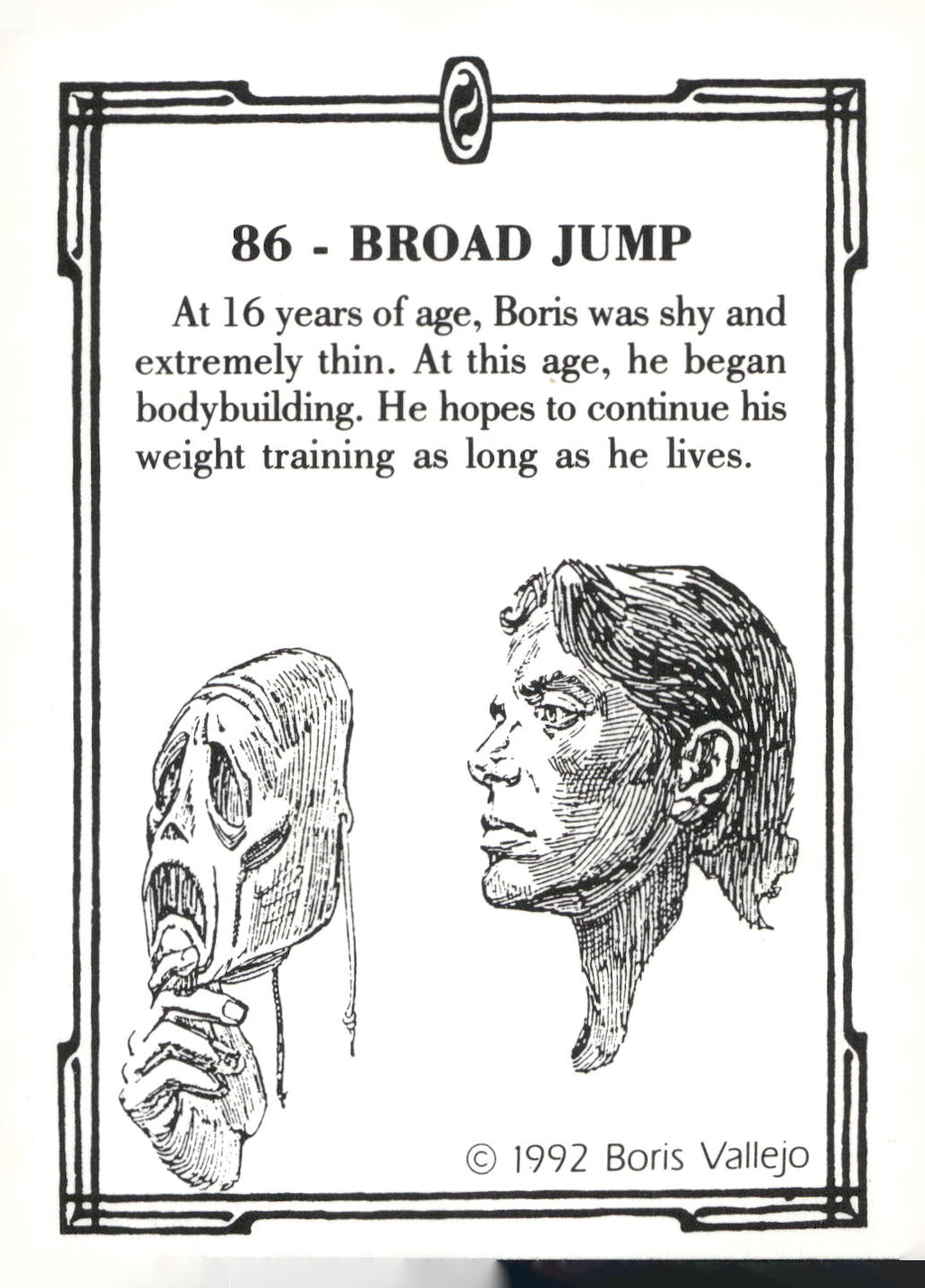 1992 Comic Images Boris Series 2: The Fantasy Continues #86 Broad Jump